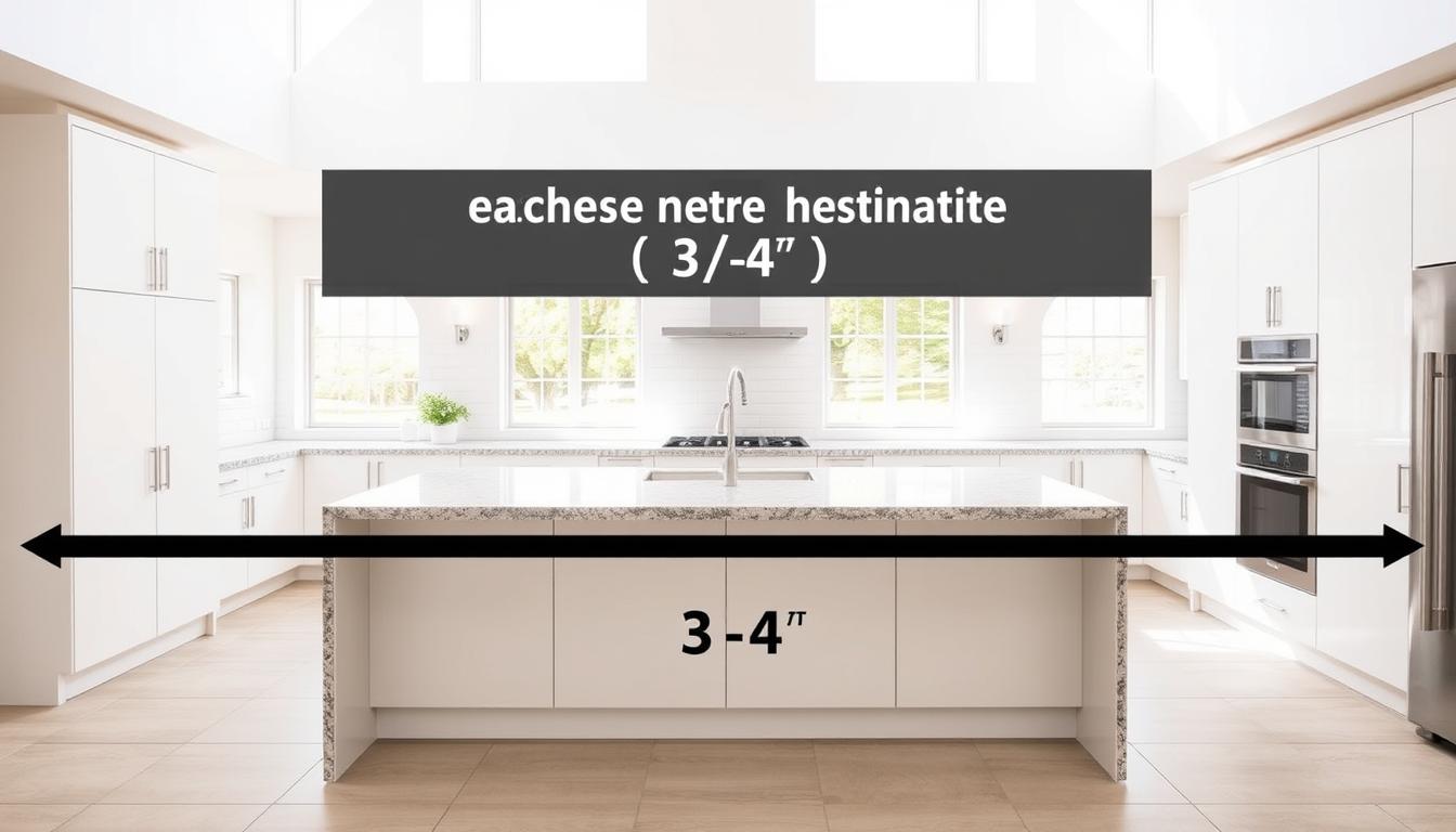 how much space between cabinets and island