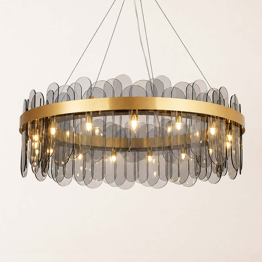 Prismora Glass Round Chandelier