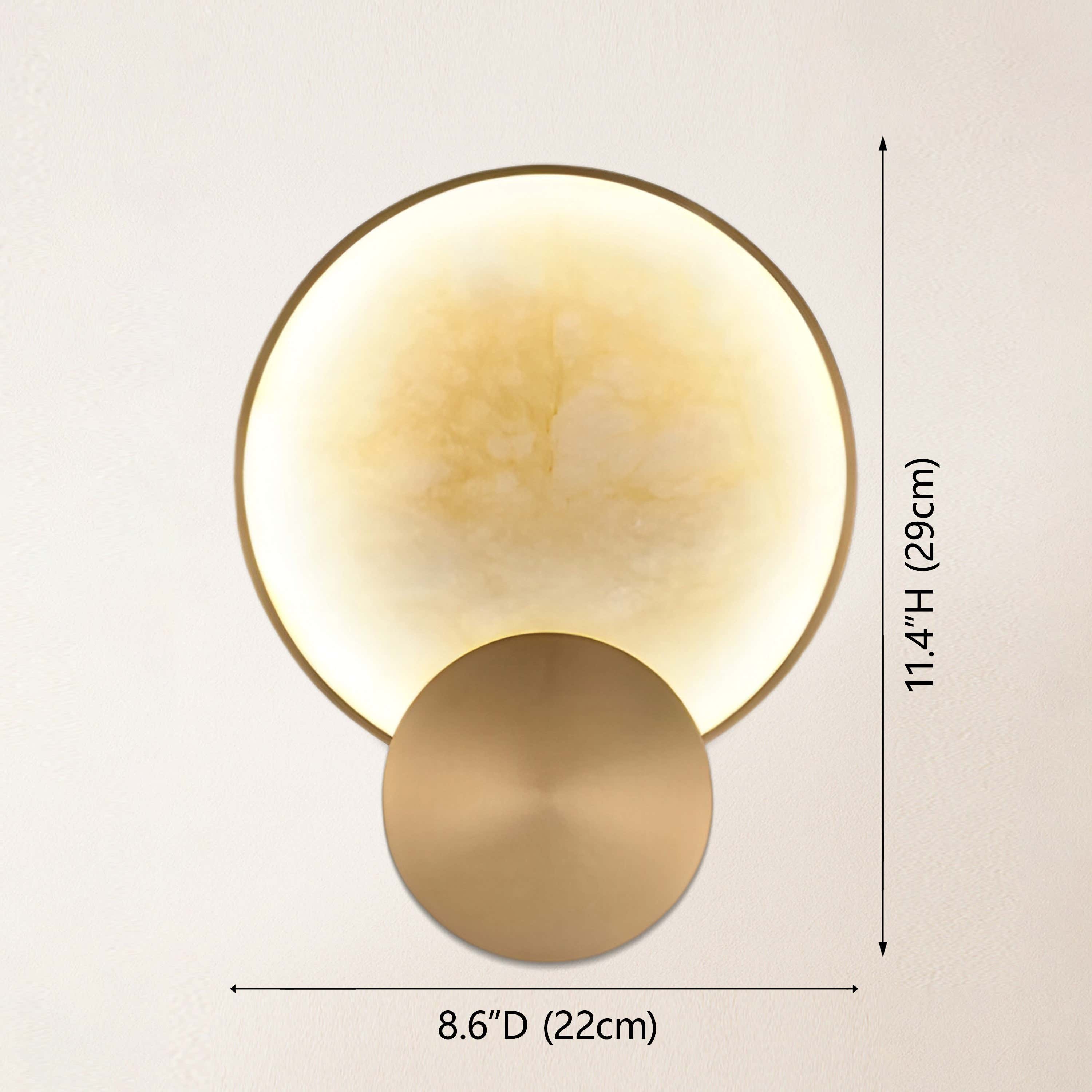 Mintreux Terre Sve Alabaster Wall Sconce 8''D