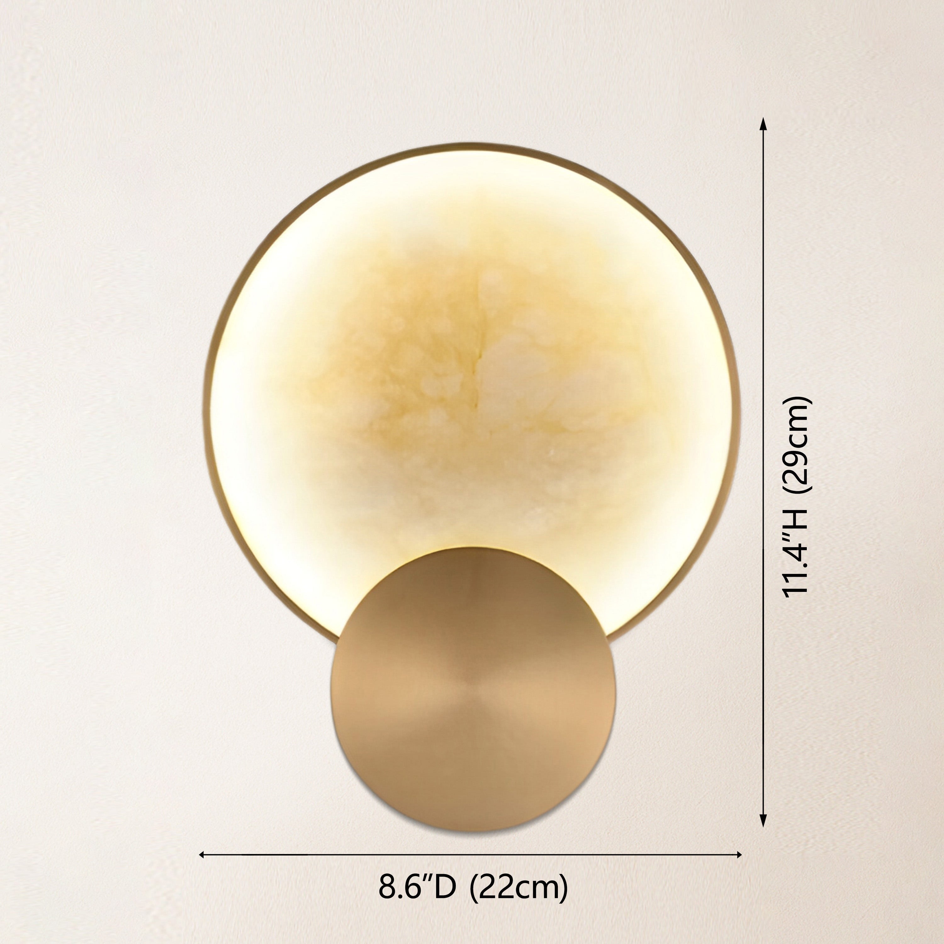 Mintreux Terre Sve Alabaster Wandleuchte 8''D