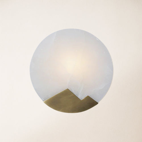 Egwent Alabaster Brass Sconce 10.2"D