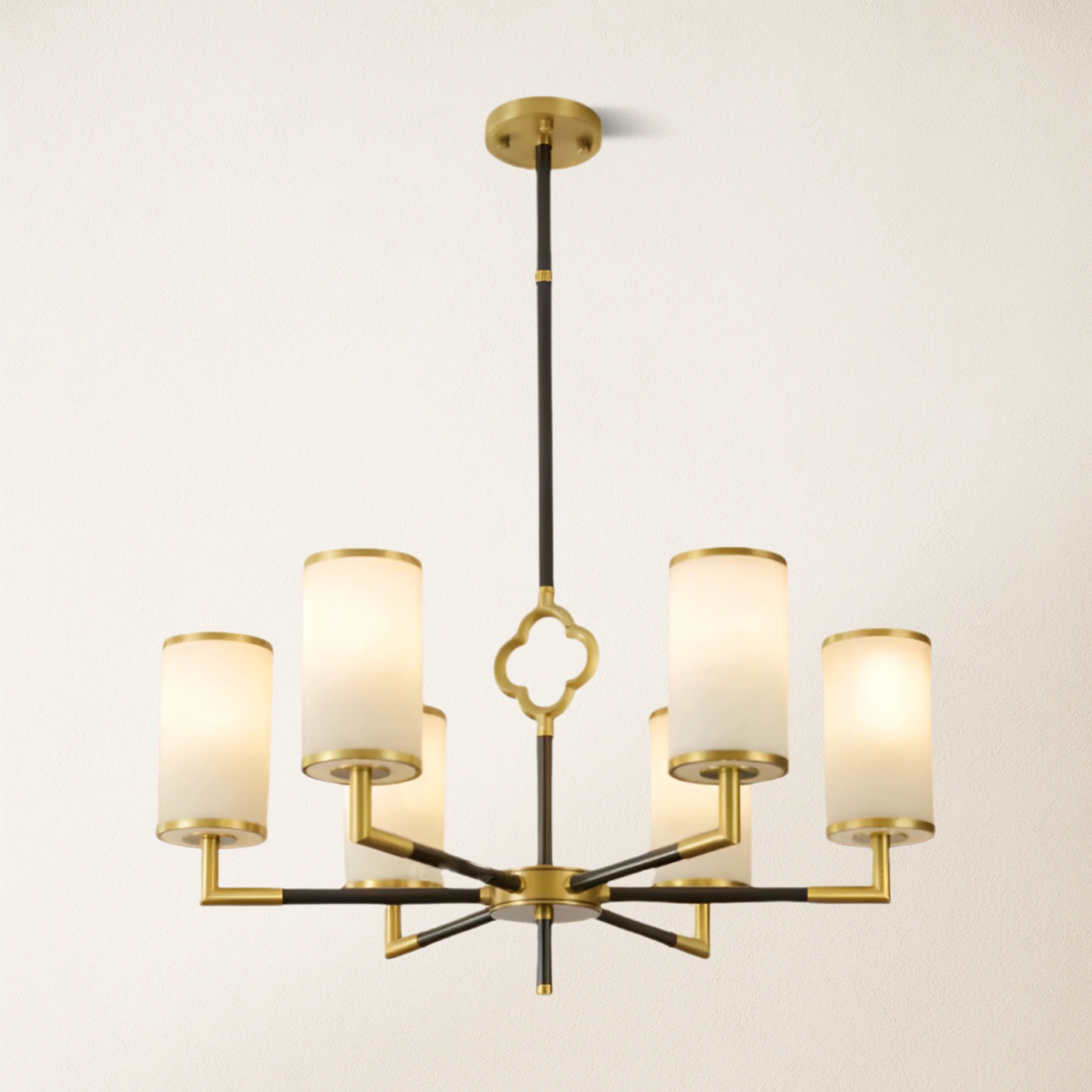 Moral Multi-layer Branda Alabaster Round chandelier 27"D#Finish_Gold