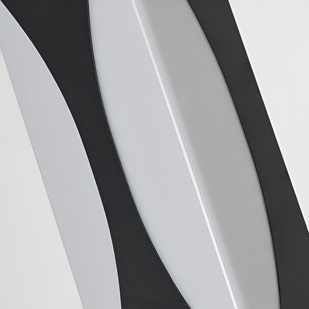 Kreative rechteckige wasserdichte LED-schwarze moderne Außenwandleuchte