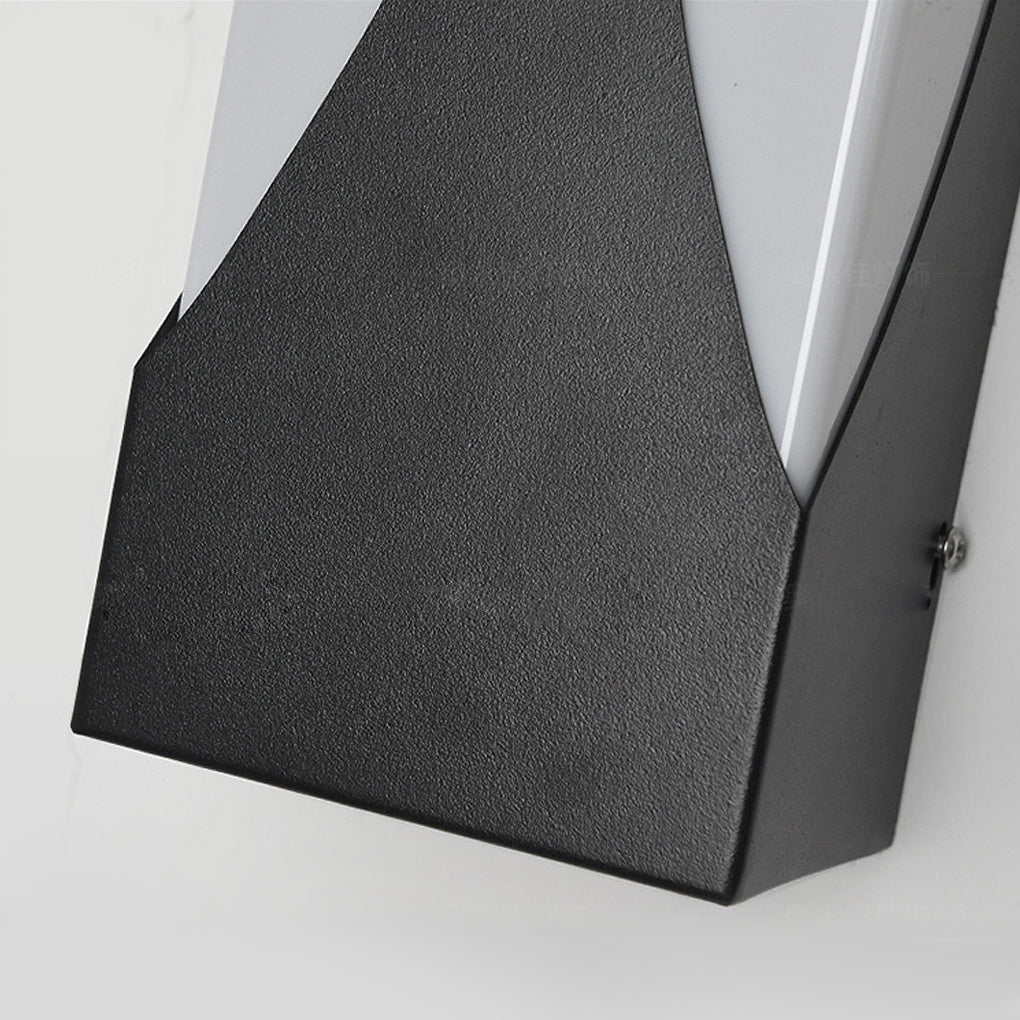 Kreative rechteckige wasserdichte LED-schwarze moderne Außenwandleuchte