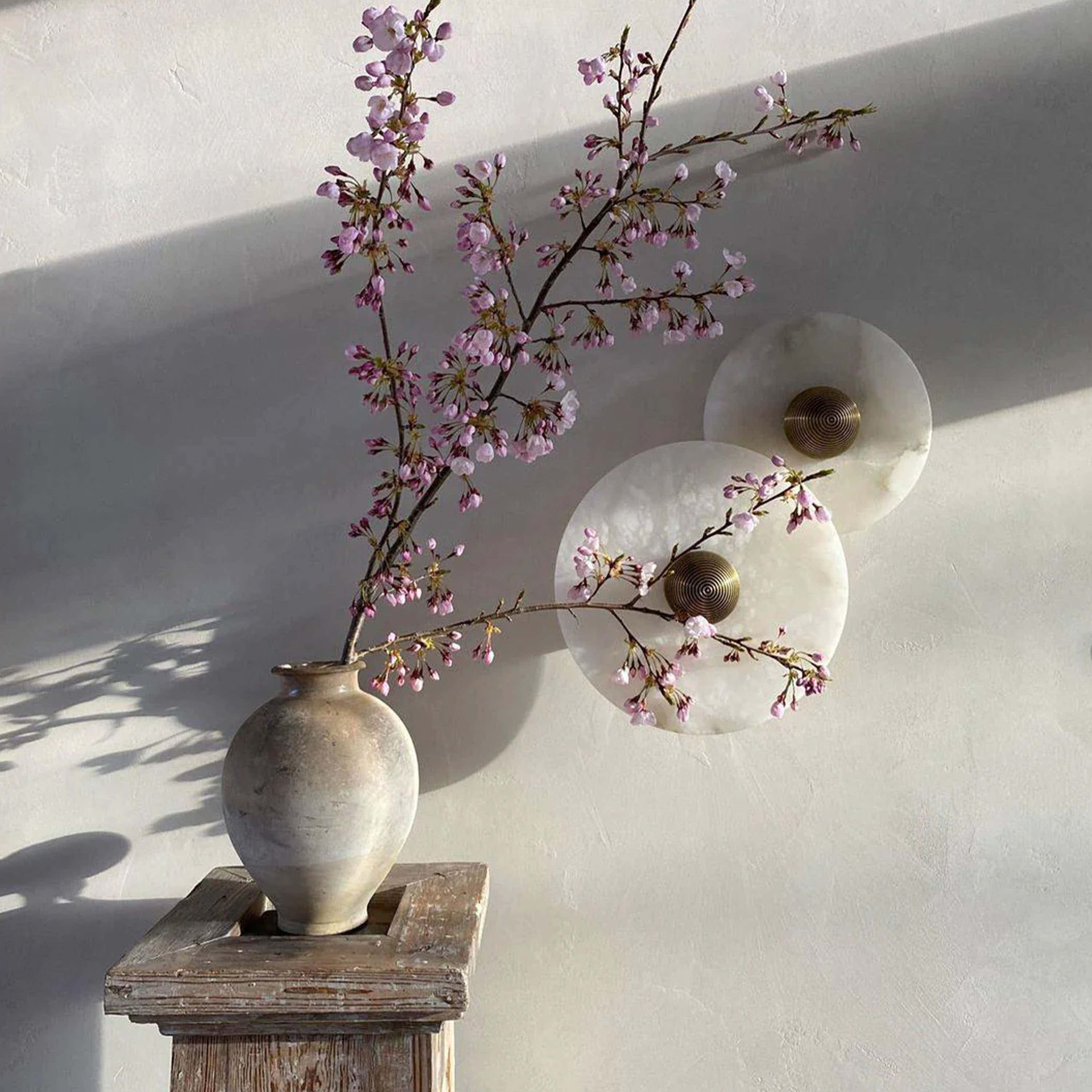 Miles Alabaster Wall Lamp 12"D