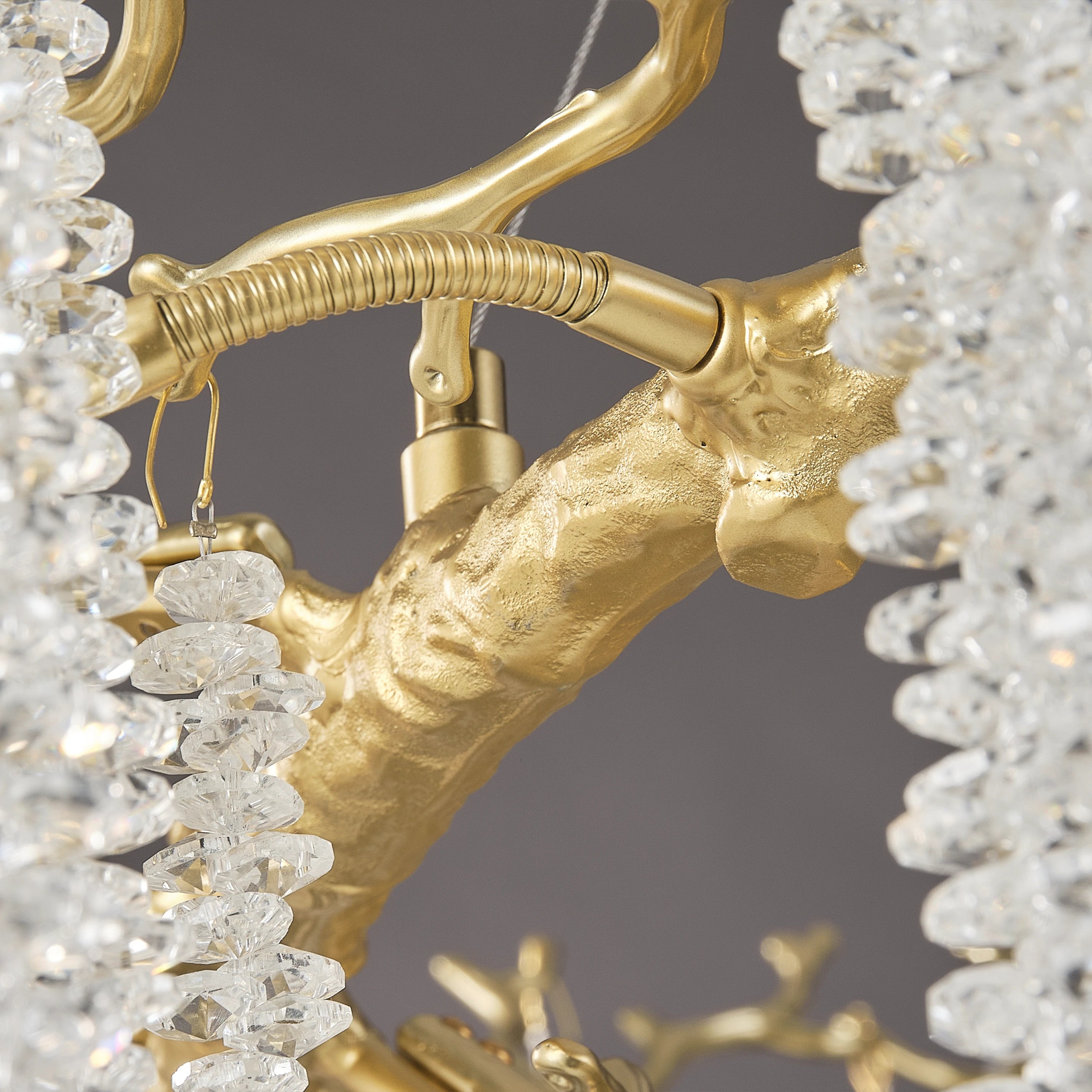 Snow Tree Branch Crystal Chandelier 40"D#Finish_Gold