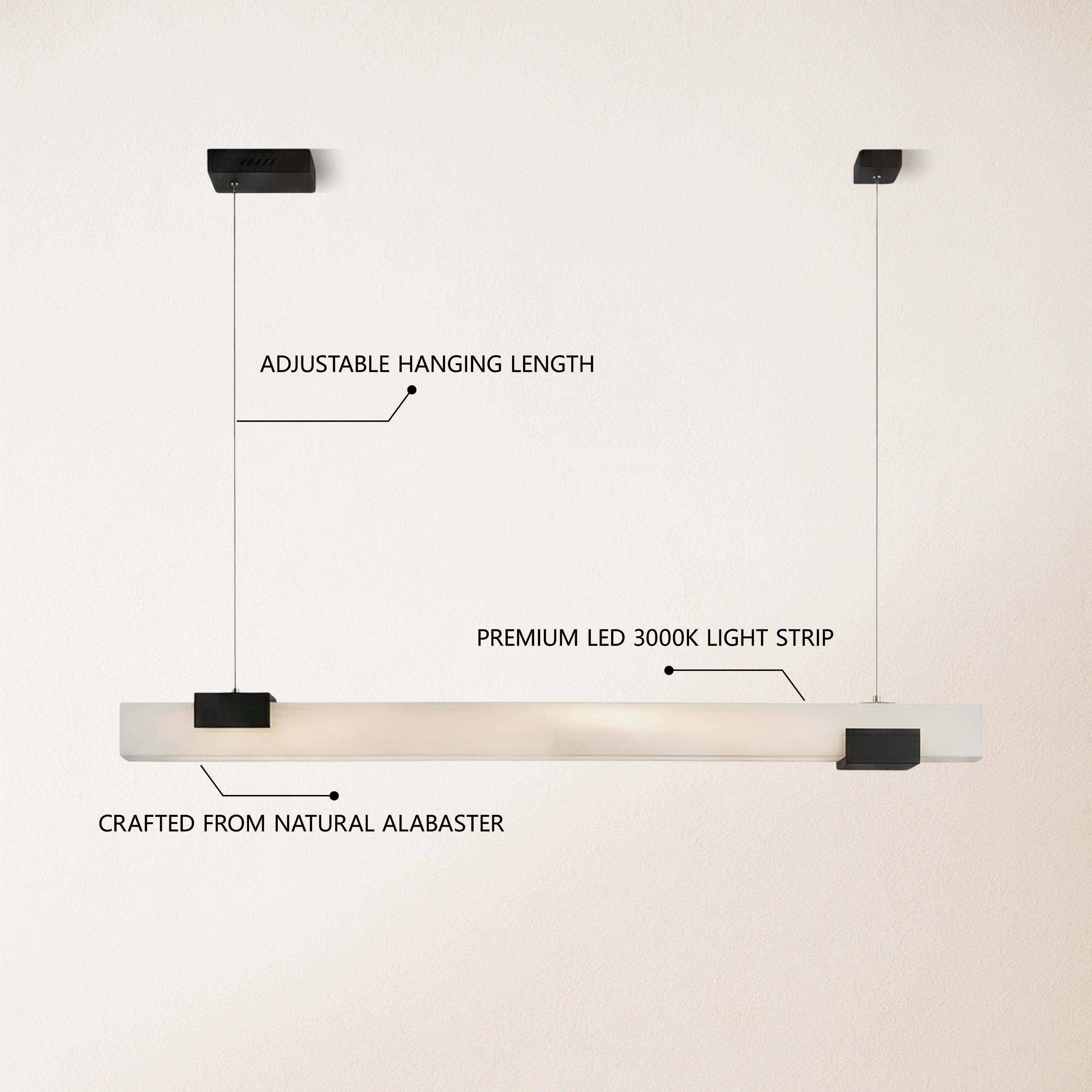 Caliora Alabaster Linear Chandelier