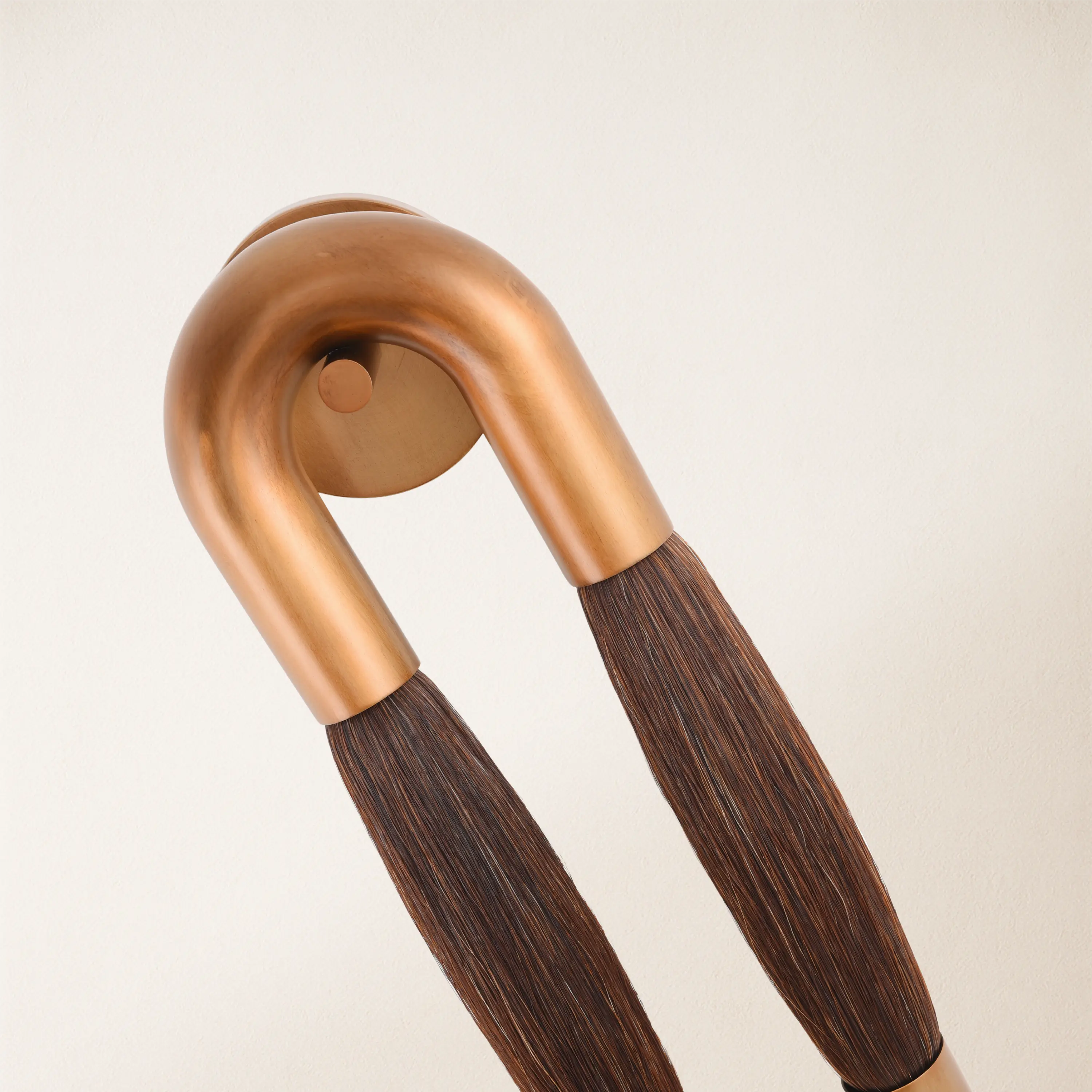 Horsehair Solid Brass Wall Sconce 30''H#Color_Brown