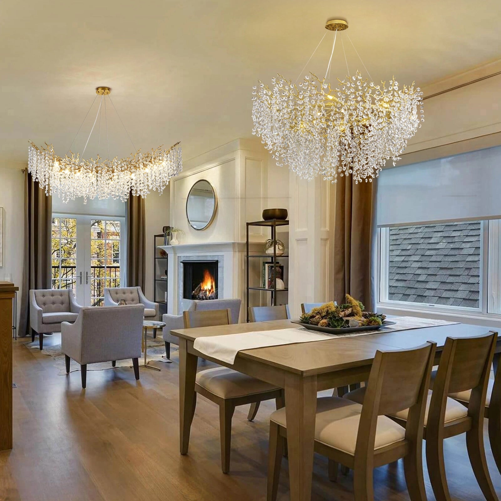 Lustre Branches Runder Kronleuchter 48"