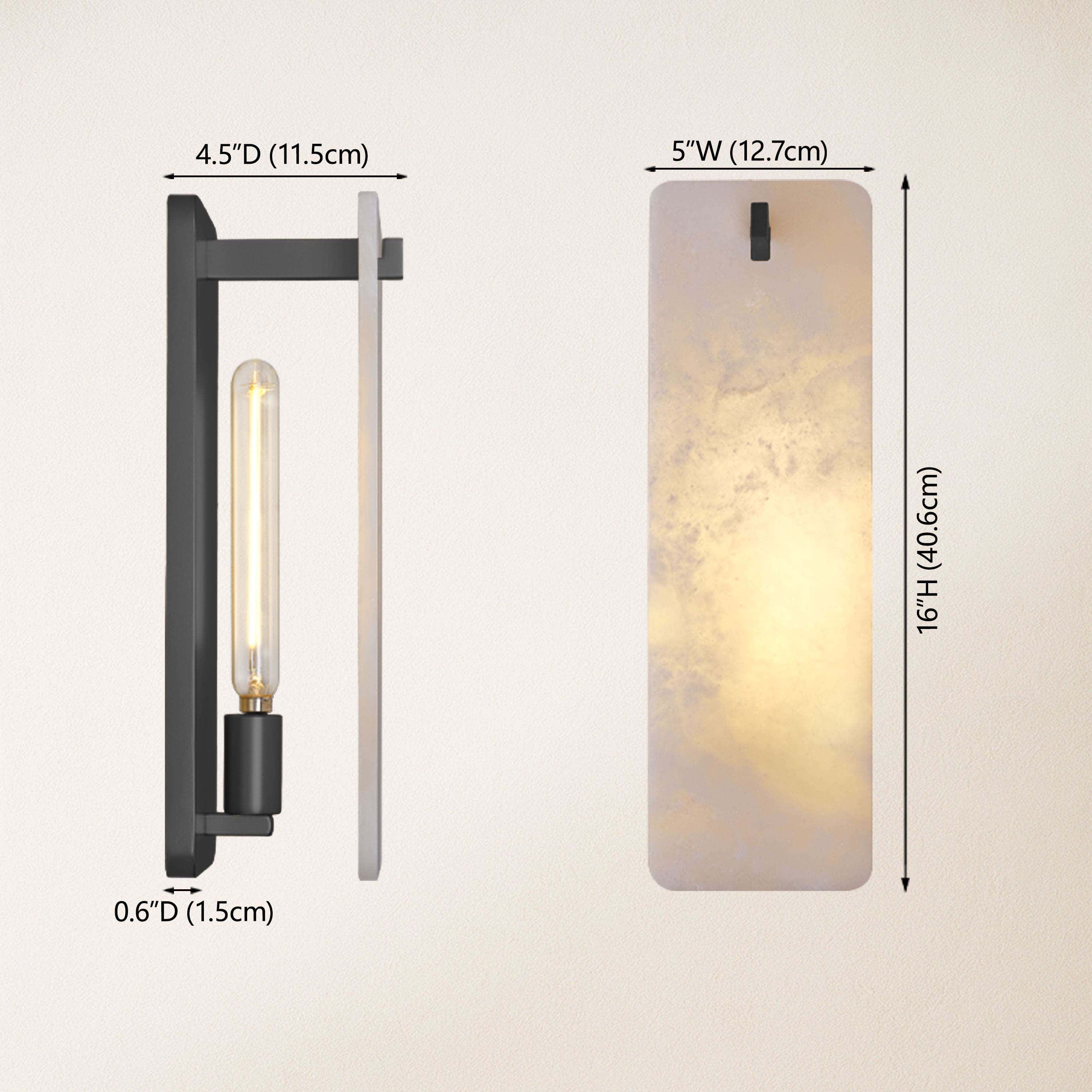 Lunara Alabaster Wall Sconce 12.75"H