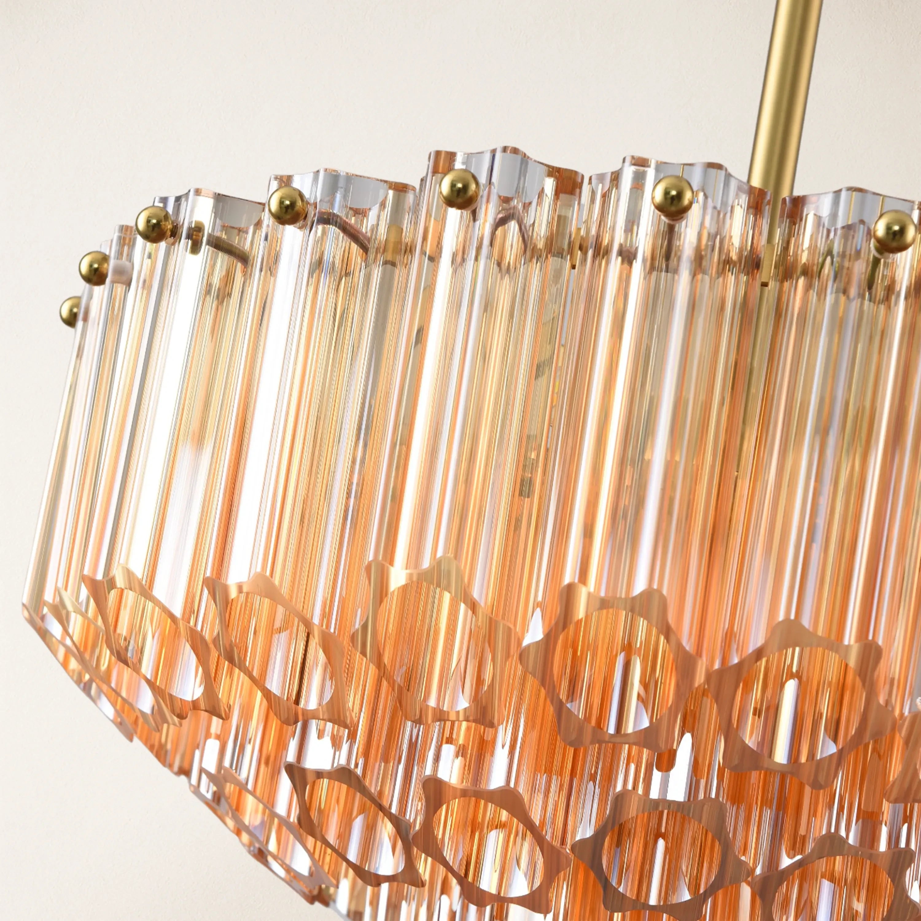 Ethereal Crystal Radiance Runder Kronleuchter 14"D