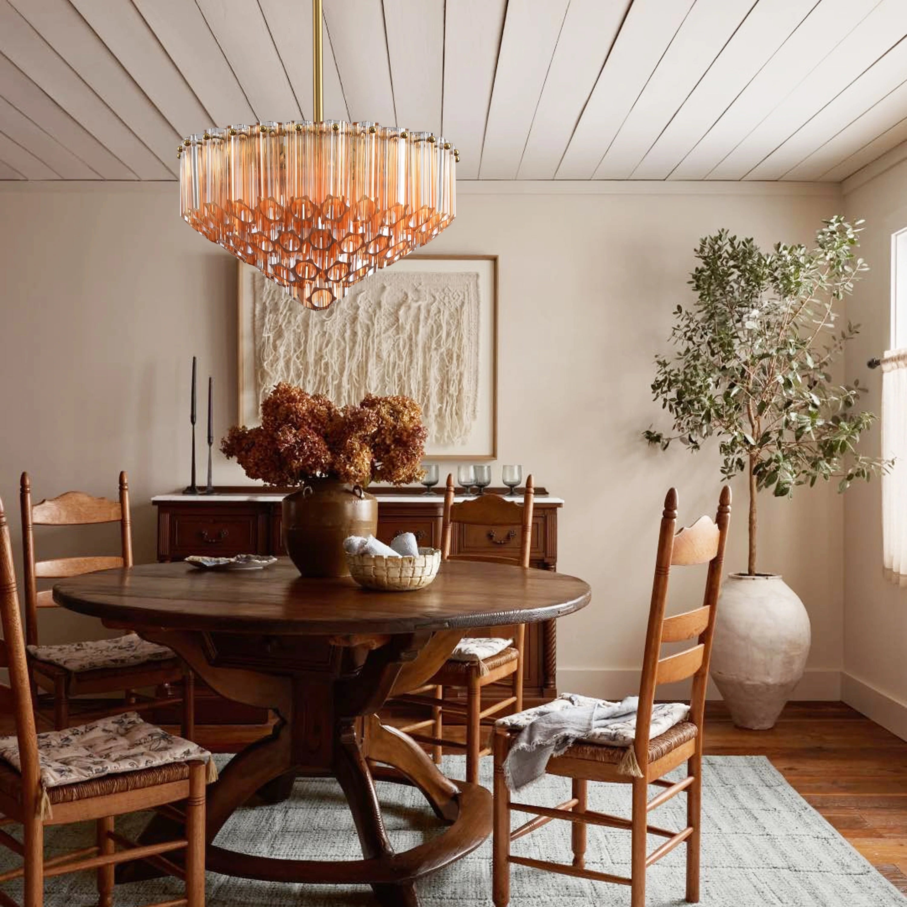 Ethereal Crystal Radiance Runder Kronleuchter 14"D