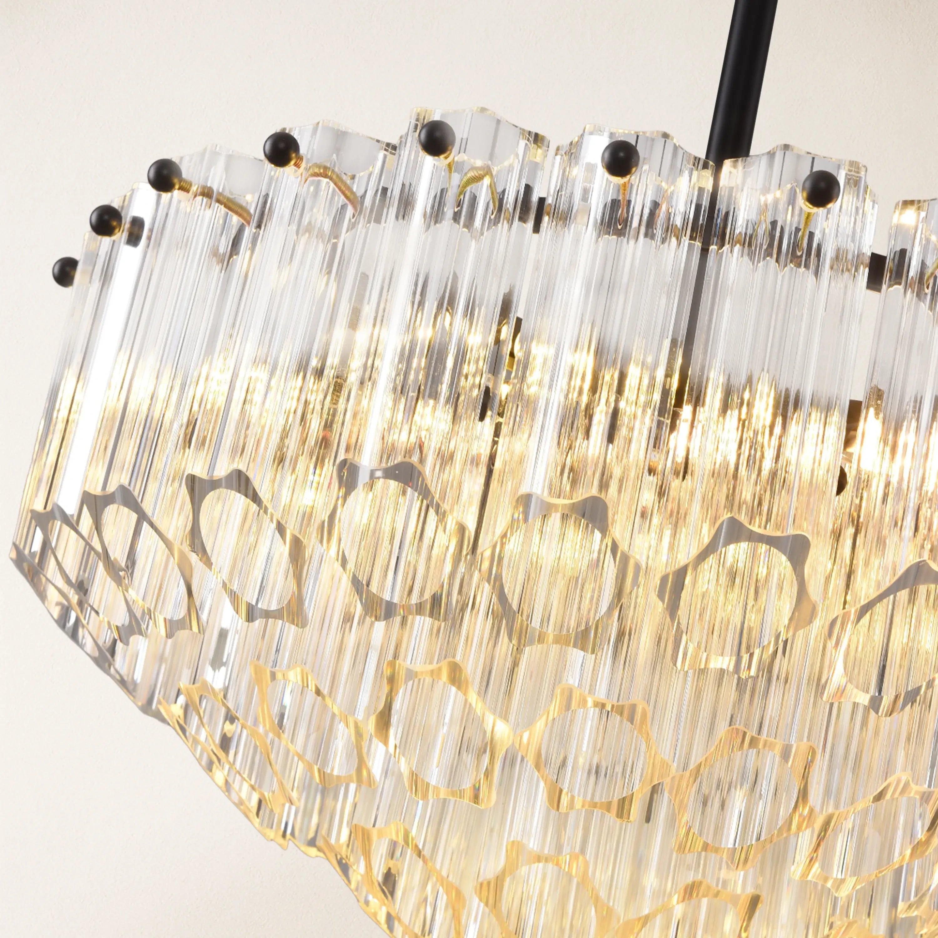 Ethereal Crystal Radiance Runder Kronleuchter 14"D