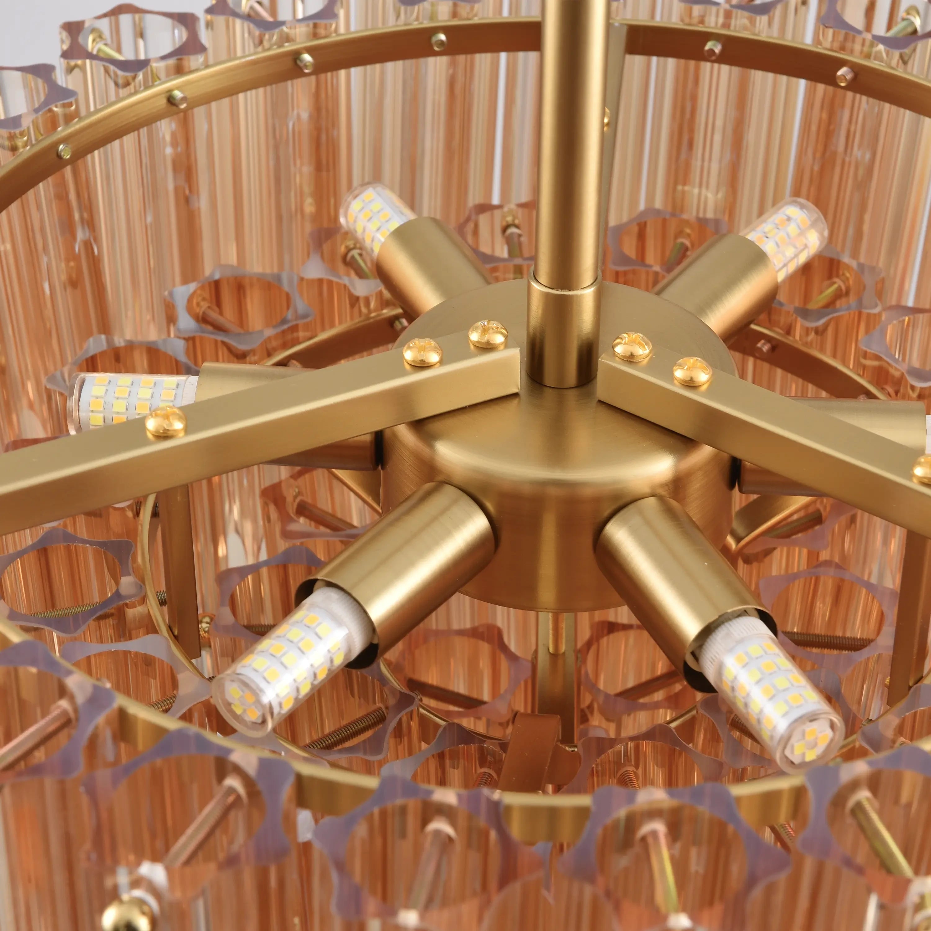 Ethereal Crystal Radiance Runder Kronleuchter 14"D