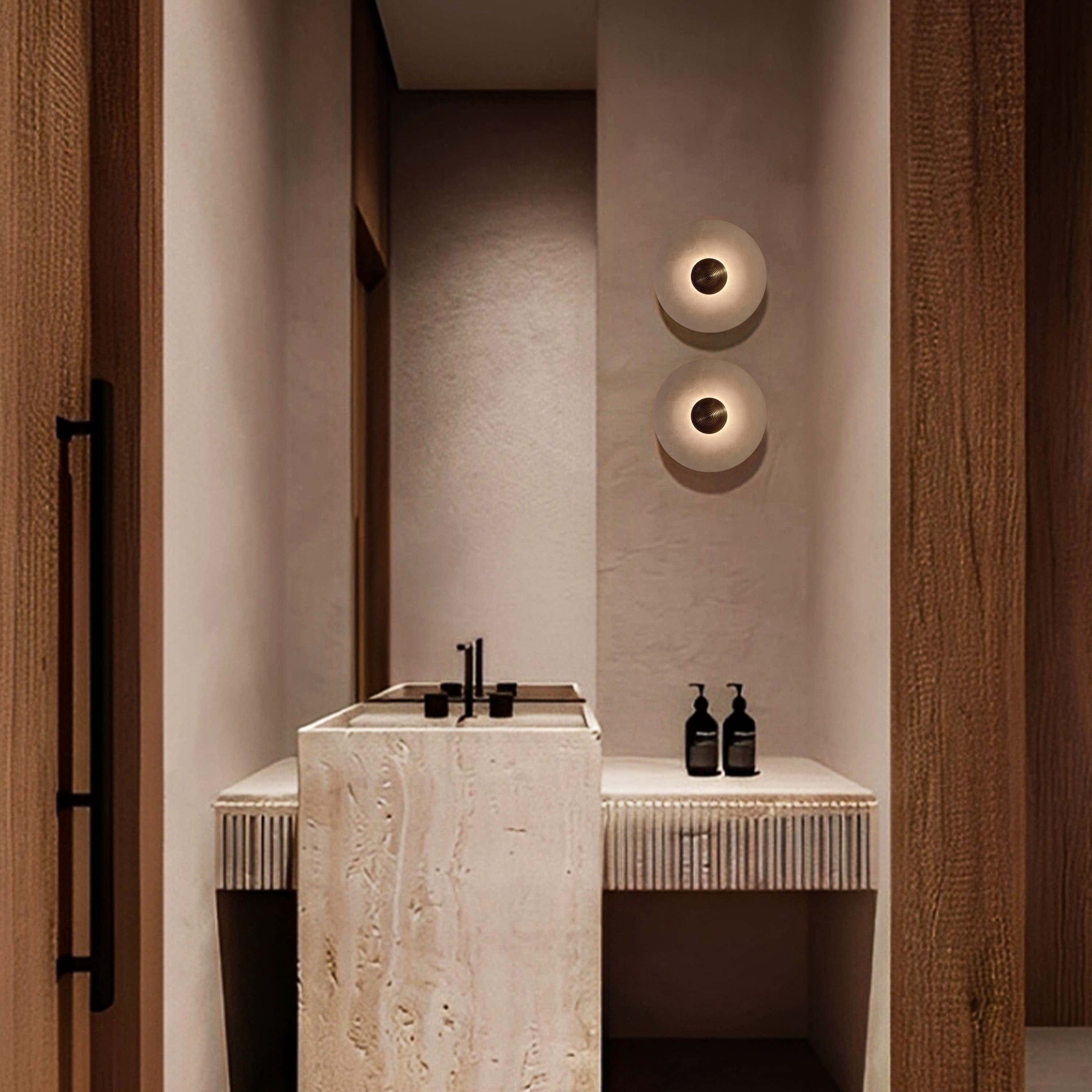 Miles Alabaster Wall Lamp 12"D