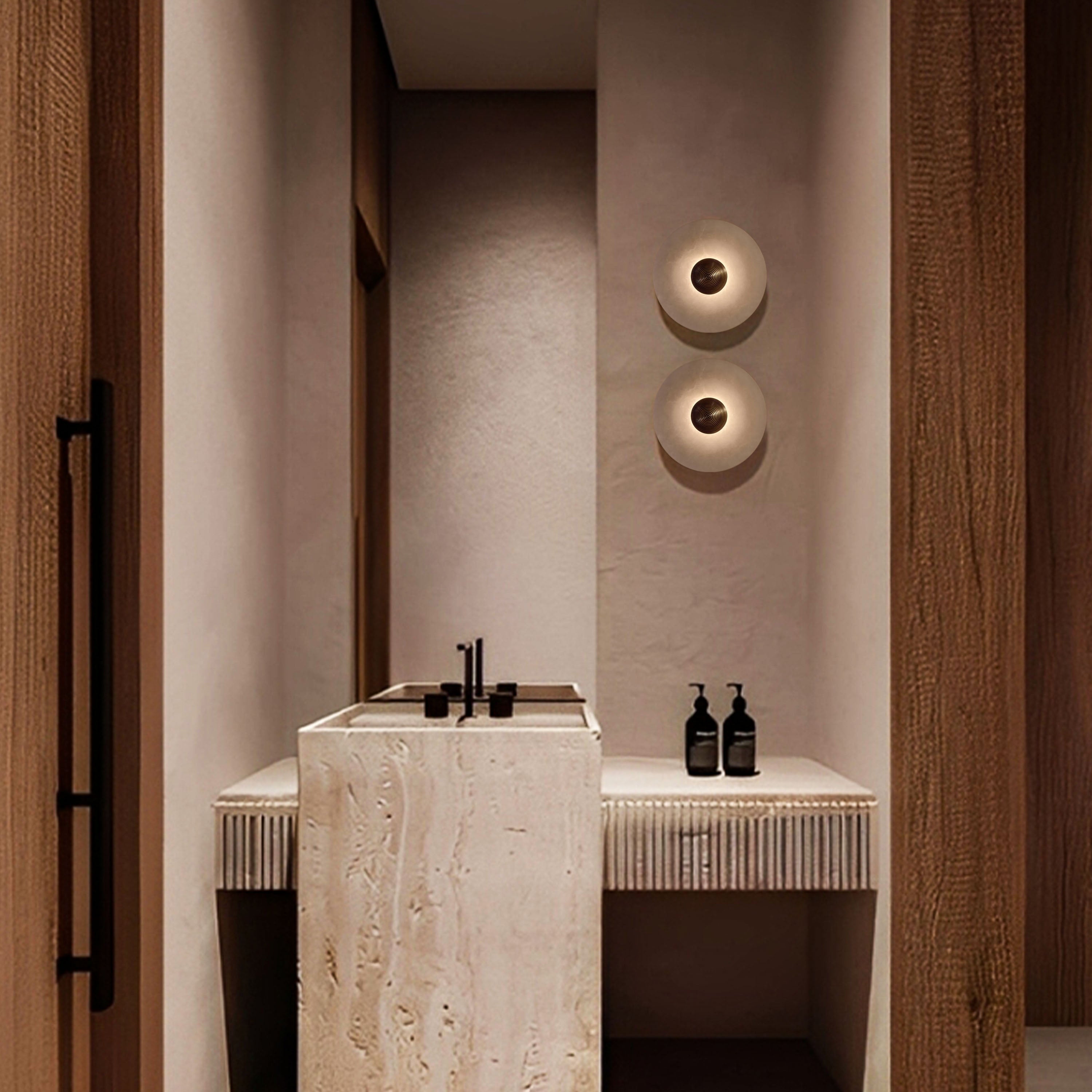 Miles Alabaster Wall Lamp 8"D