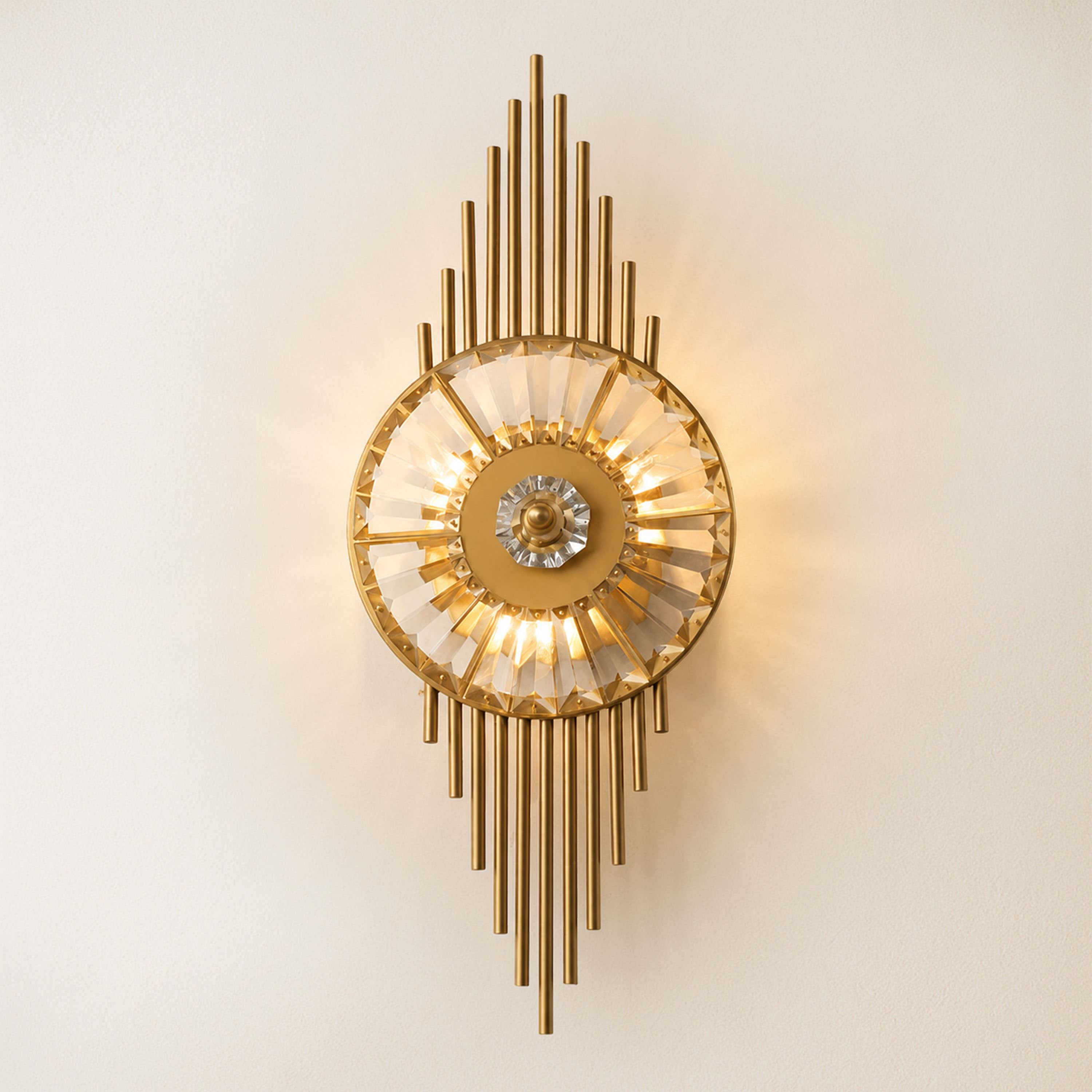 Axionna Crystal Gear Wall Sconce