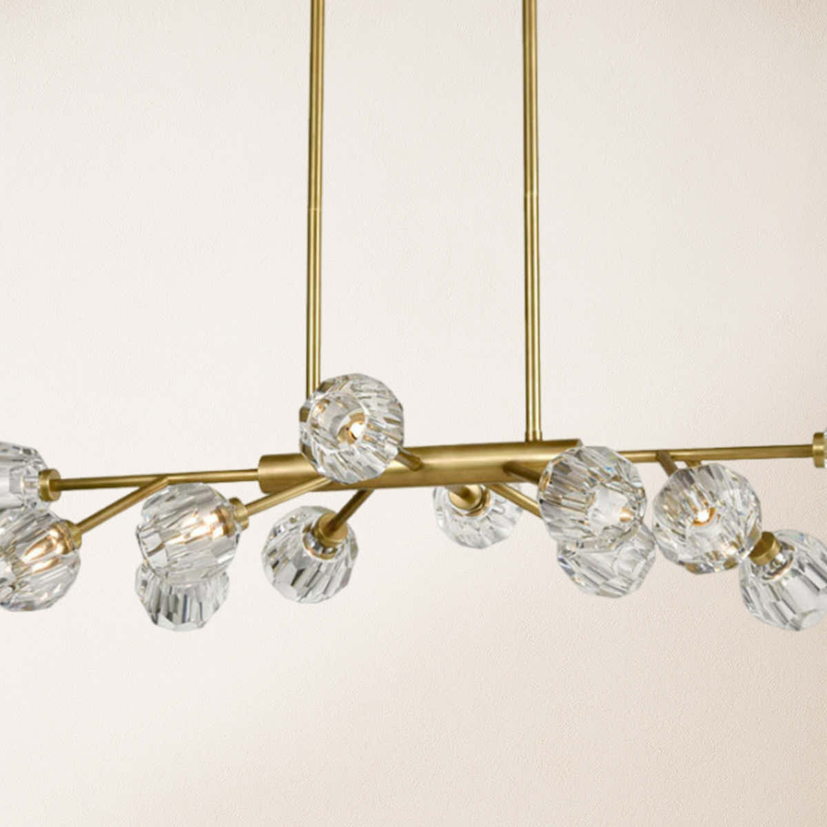 Parisian Crystal Linear Chandelier 48"L