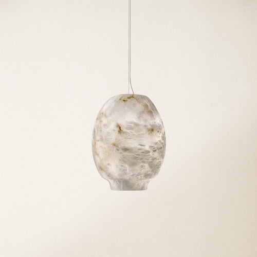 Dadaly Alabaster Lantern Small Art Round Pendant 7"W