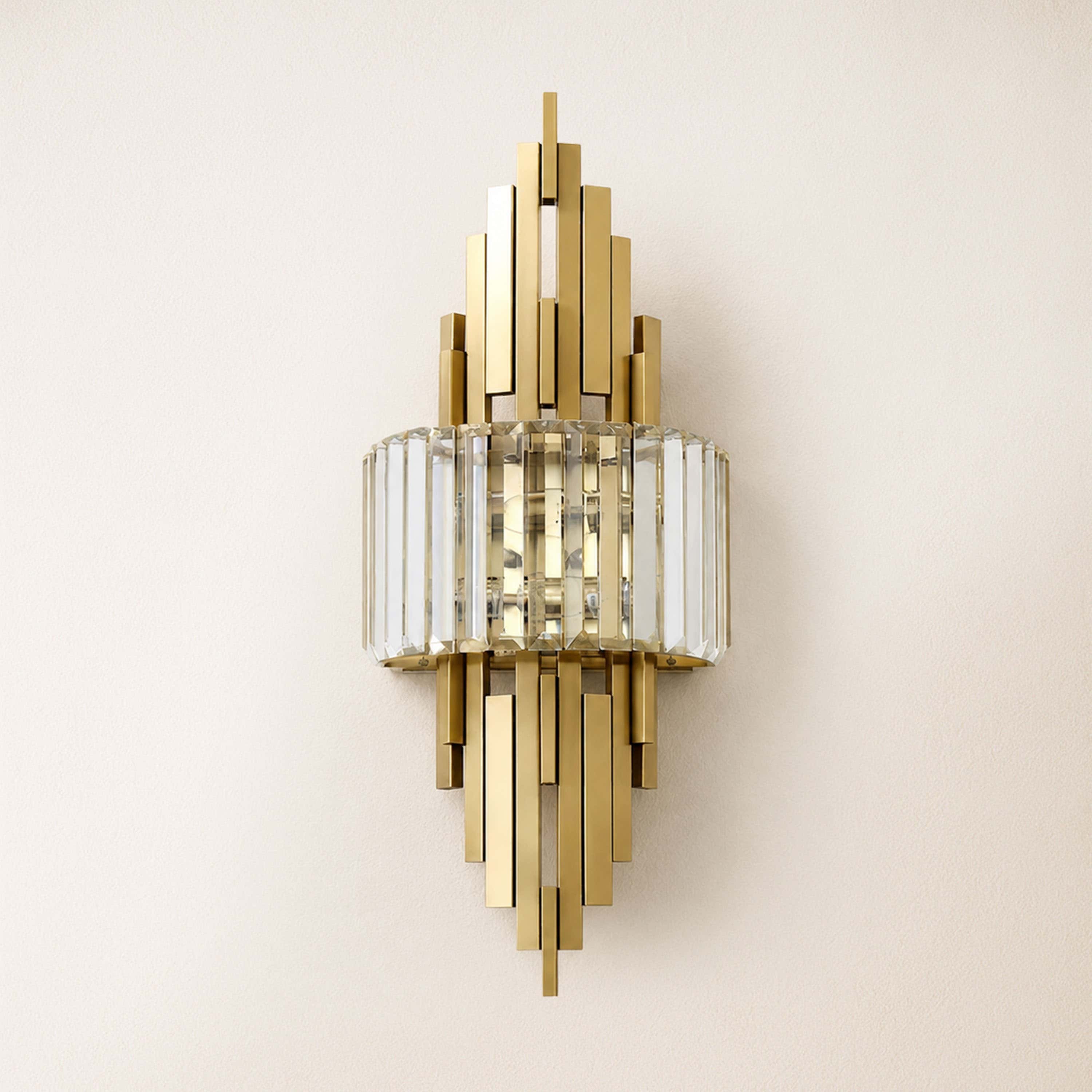 Solvoria Crystal Stepped Column Wall Sconce
