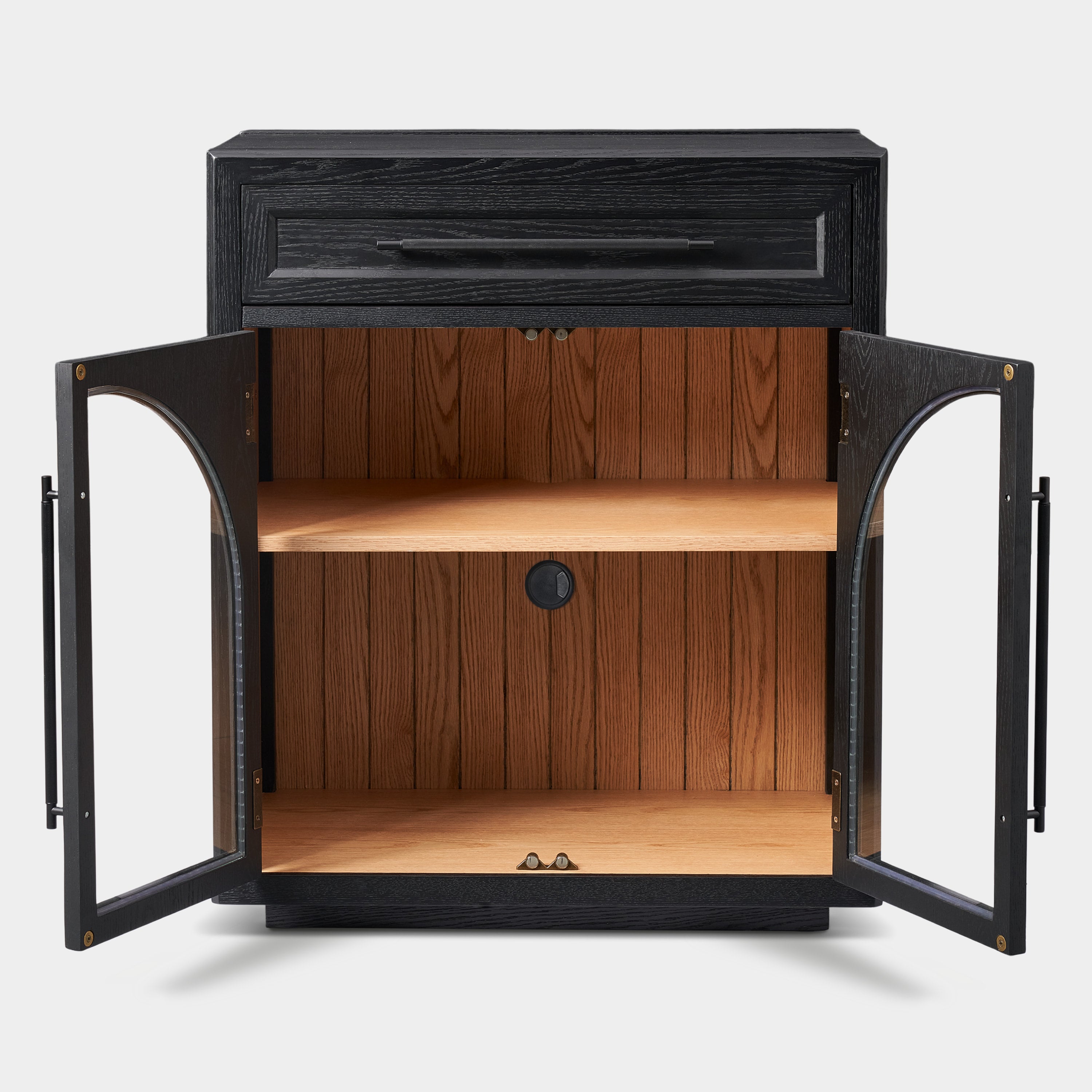 Alvar gewölbtes 96" Sideboard aus Eiche mit Schubladen (3er-Set)