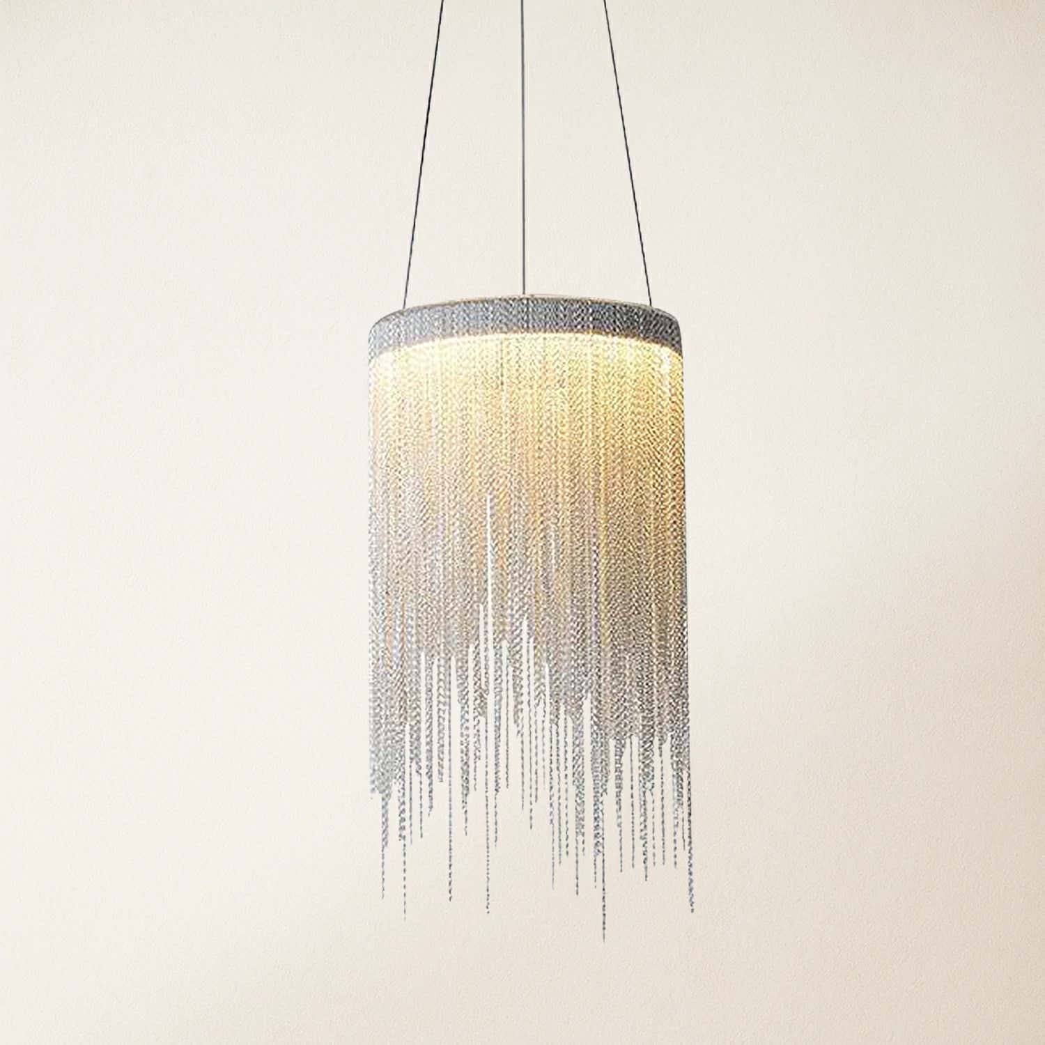 Teresa Cadena Chain Tassel Pendant Light Fixture 8"W