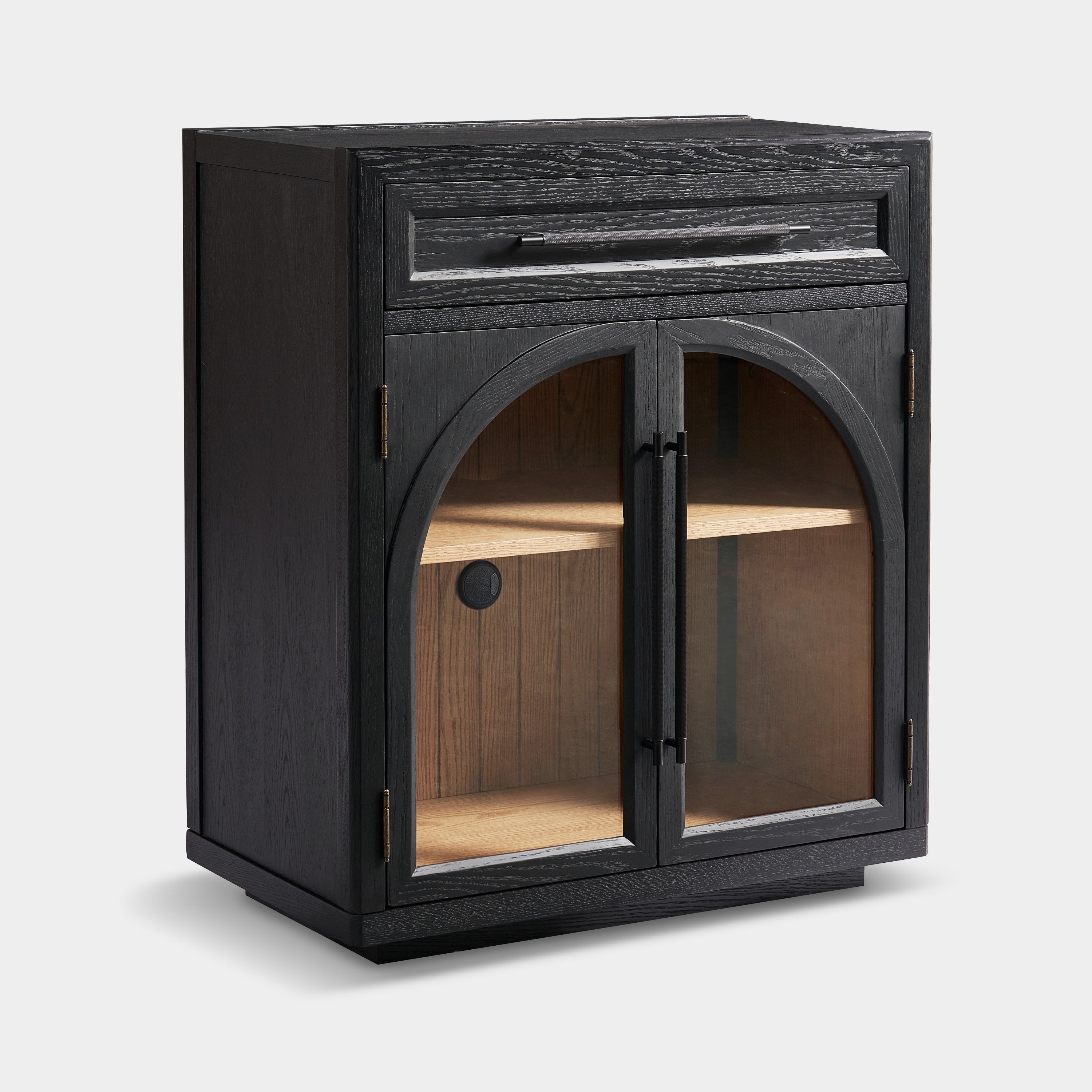 Alvar gewölbtes 96" Sideboard aus Eiche mit Schubladen (3er-Set)