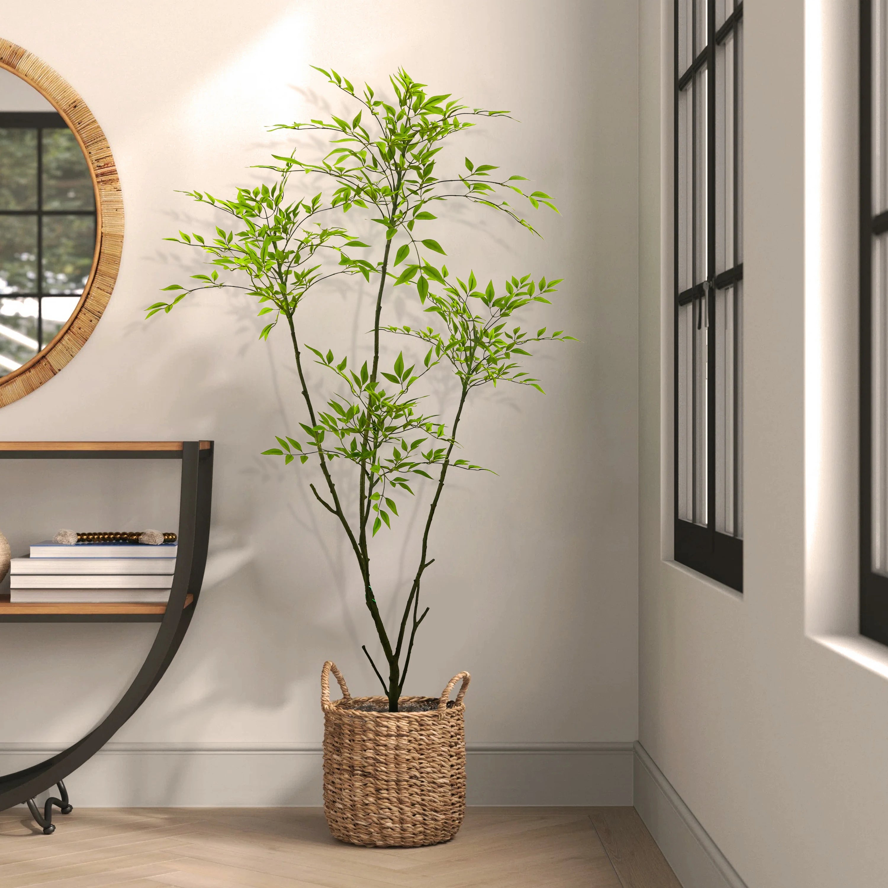 Faux Nandina Tree 60.2"H