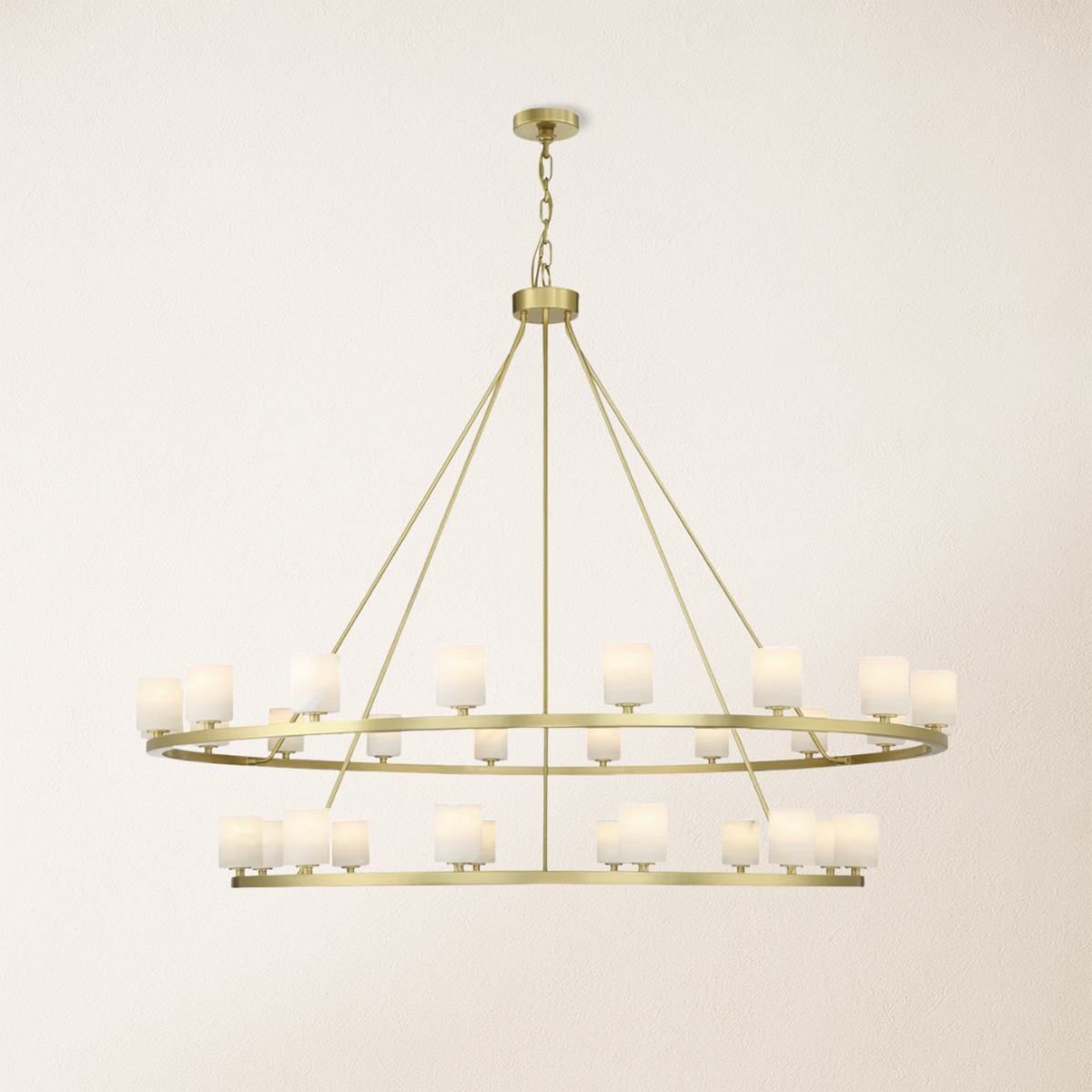 Aragon Tiered Alabaster Round Chandelier 59"W