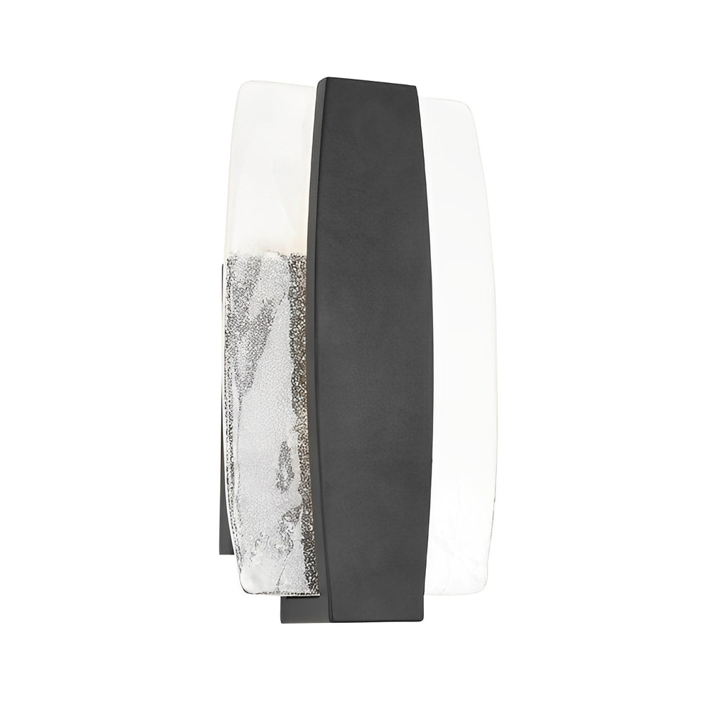 Wasserdichte LED handgefertigte Bubbles Glas schwarz moderne Außenwandleuchte