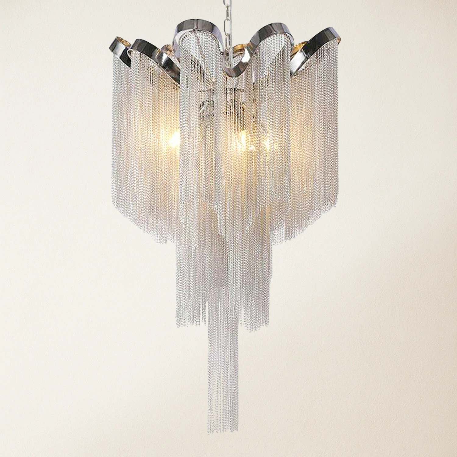 Teresa Cadena Chain Tassel Ceiling Light Fixture 16"D