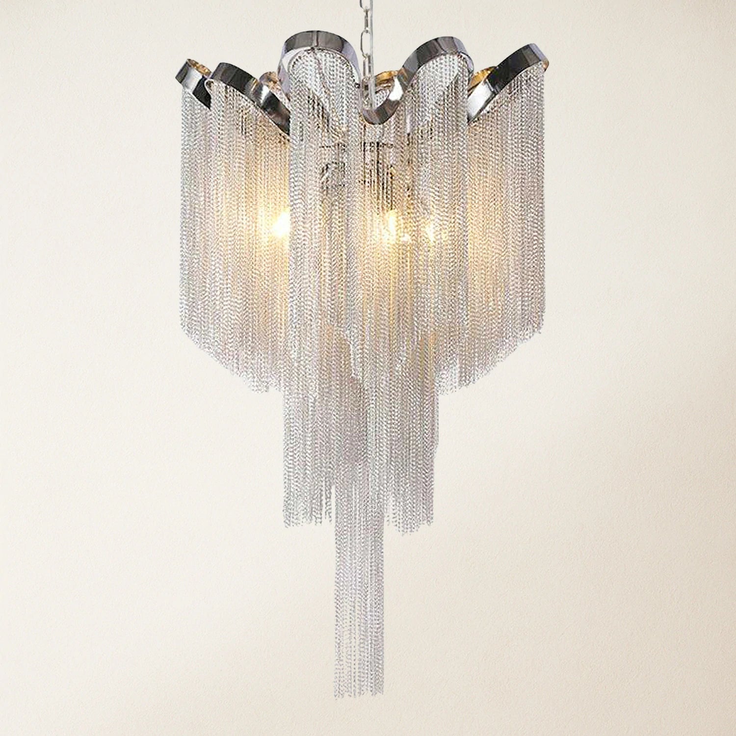 Teresa Cadena Chain Tassel Ceiling Light Fixture 16"D