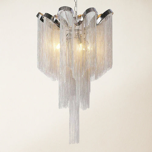 Teresa Cadena Chain Tassel Ceiling Light Fixture 16"D