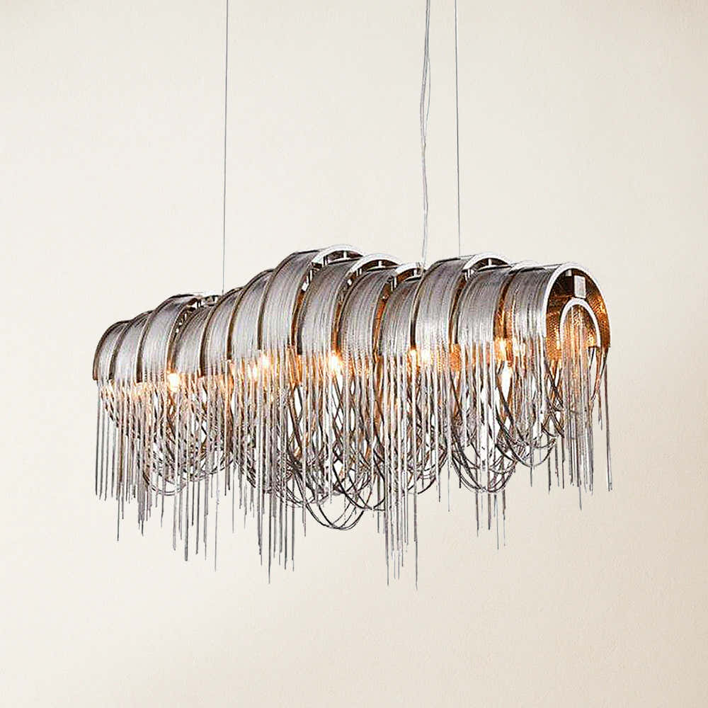 Teresa Cadena Chain Tassel Dining Room Chandelier 35"