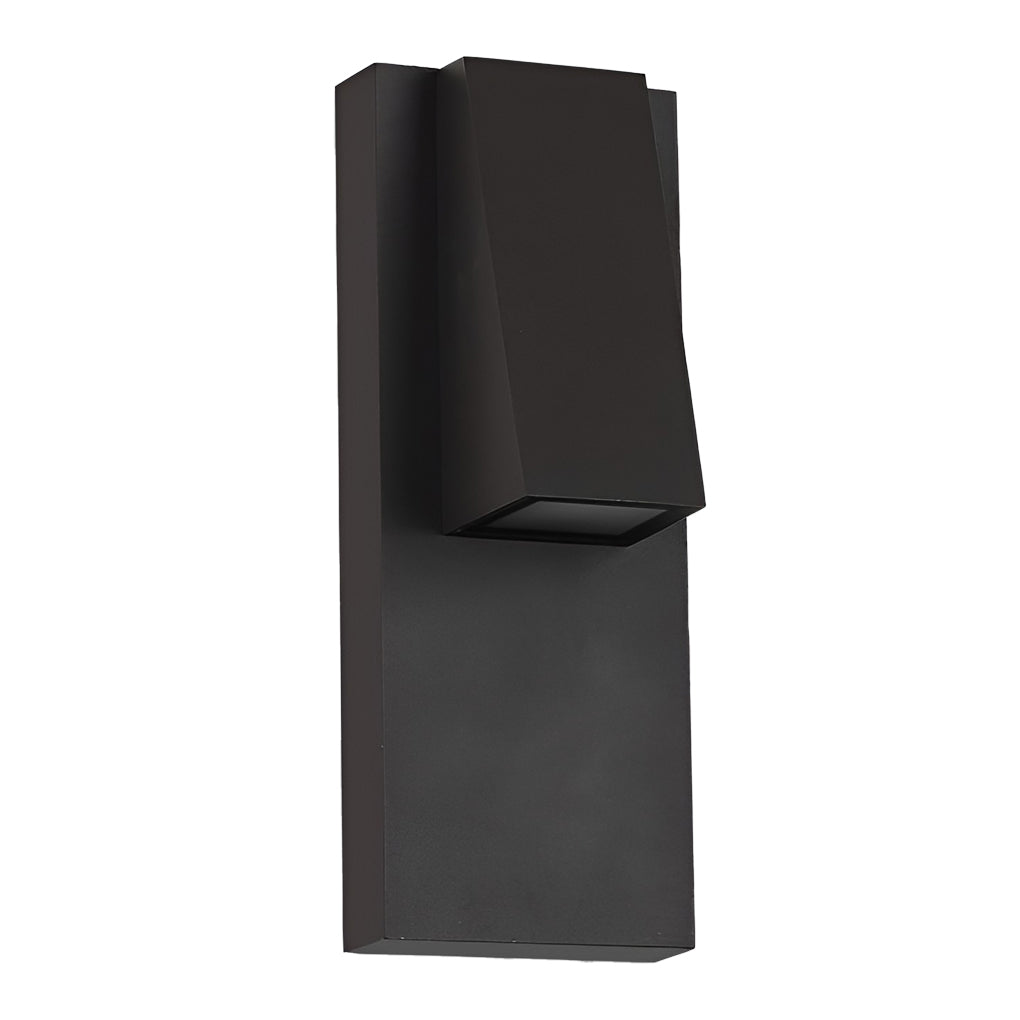 Rechteckige wasserdichte LED-Wandleuchte in Schwarz, moderne Außenwandleuchte