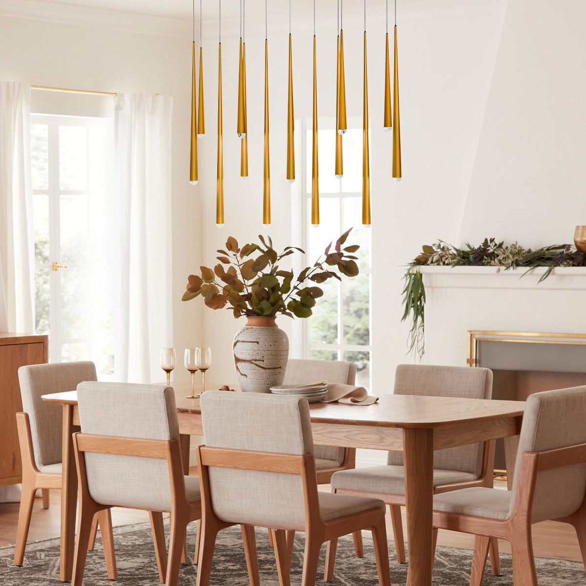 Anthropology Rectangle Crystal Pendant 40"W