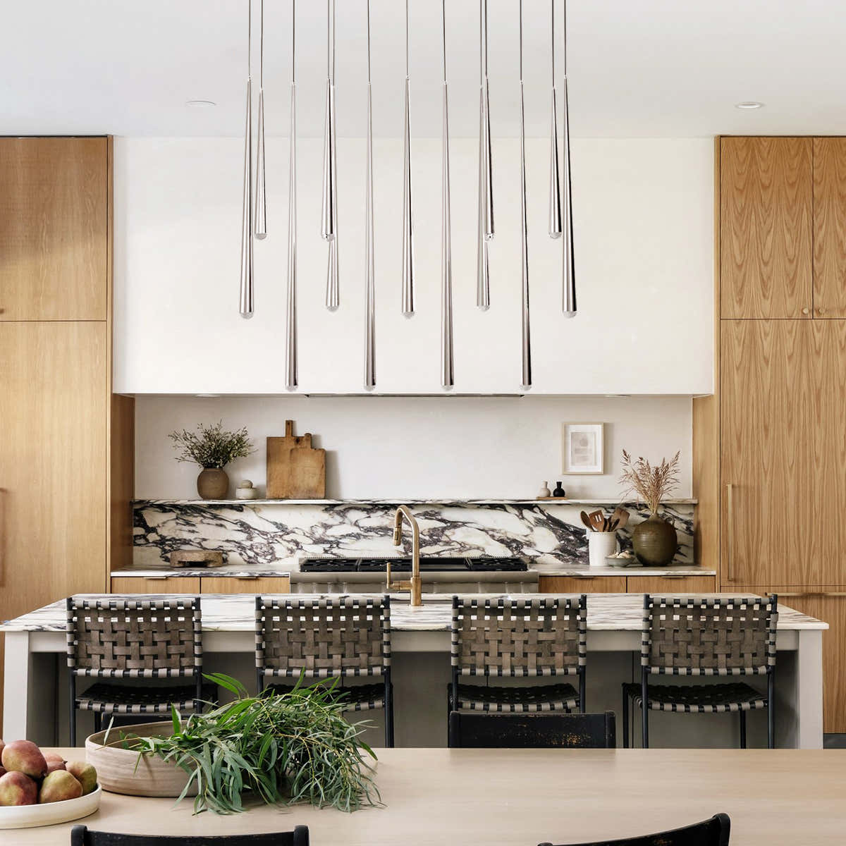 Anthropology Rectangle Crystal Pendant 40"W