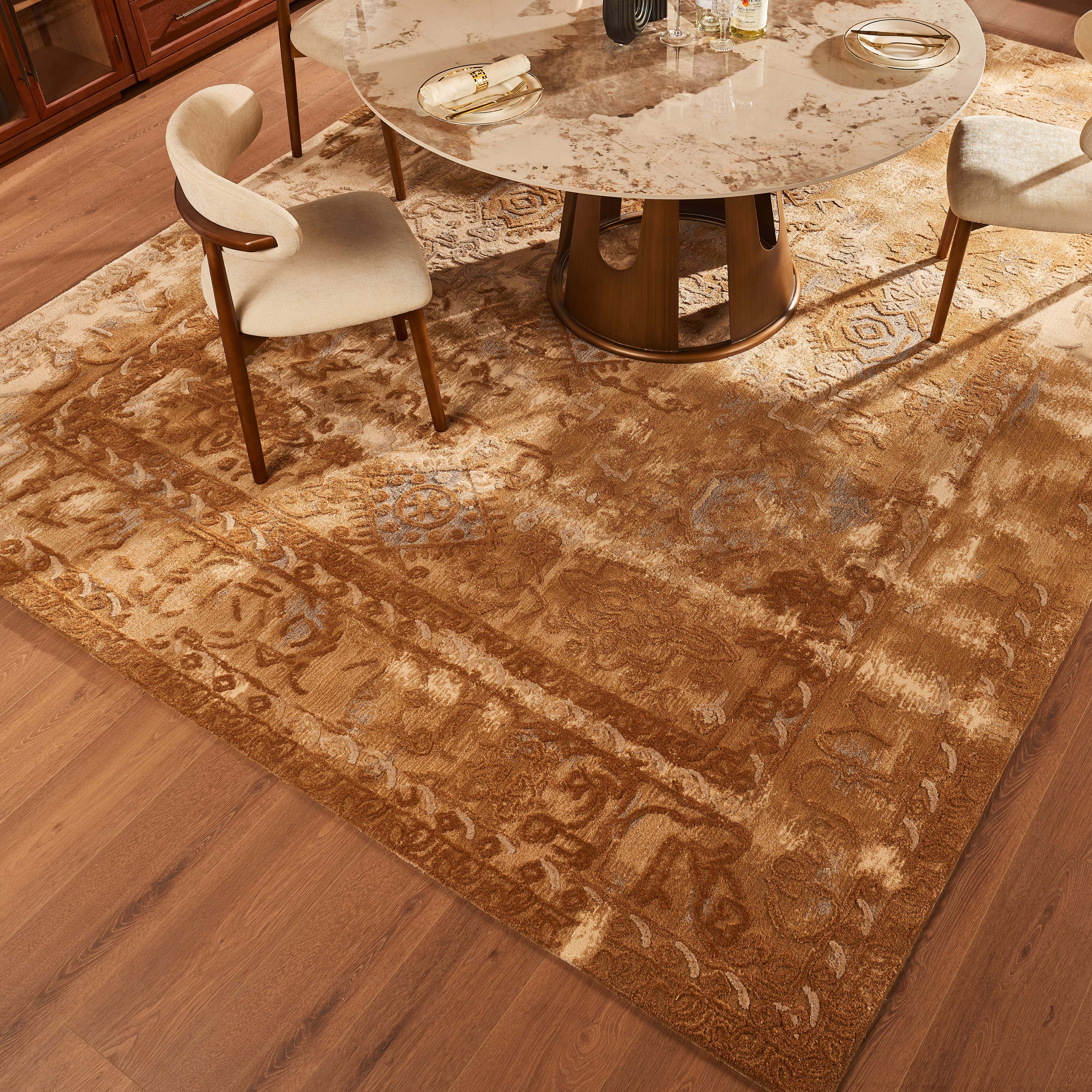 Aurelian Relief Wool-Blend Rug