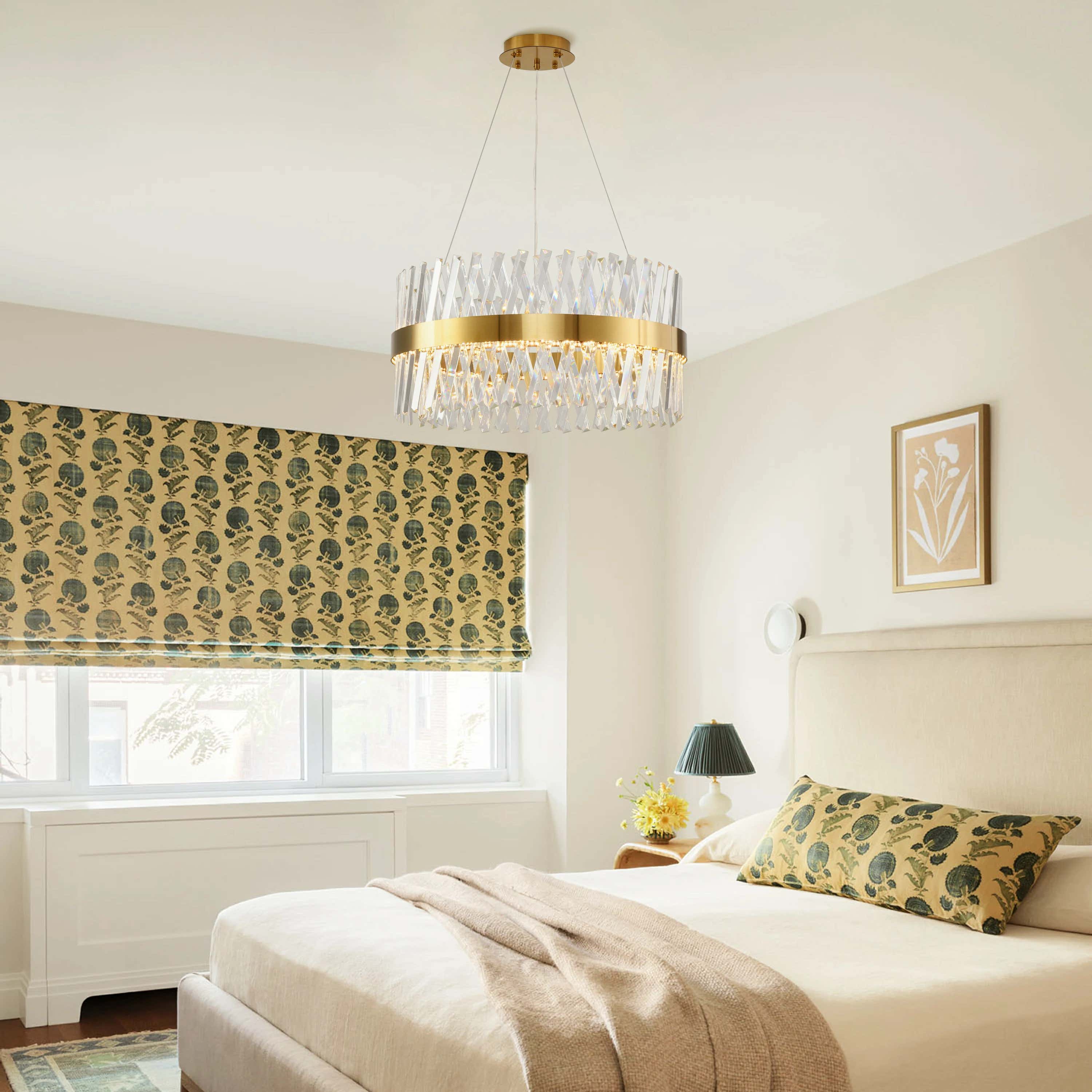 Vetro Prism Crystal Round Chandelier 24"D