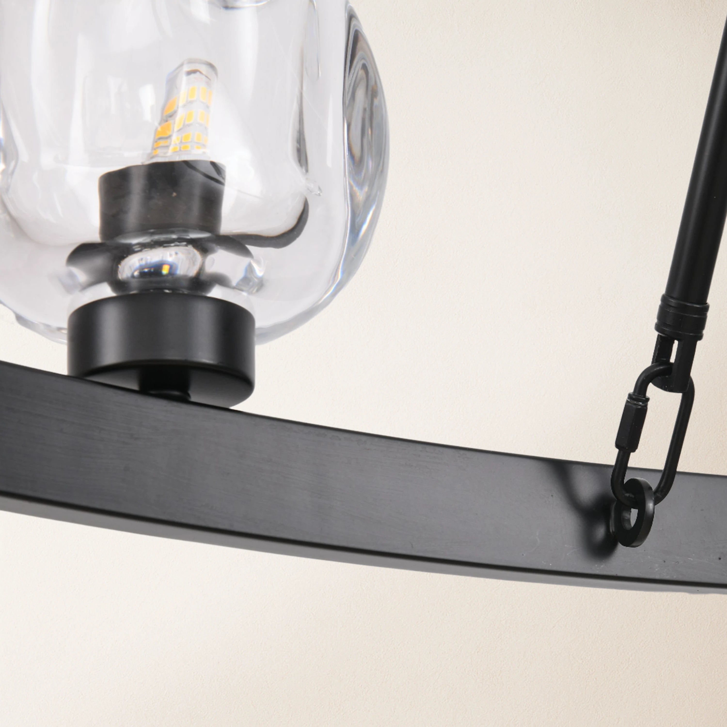 Vellum Crystal Round Chandelier 59"D#Finish_Black