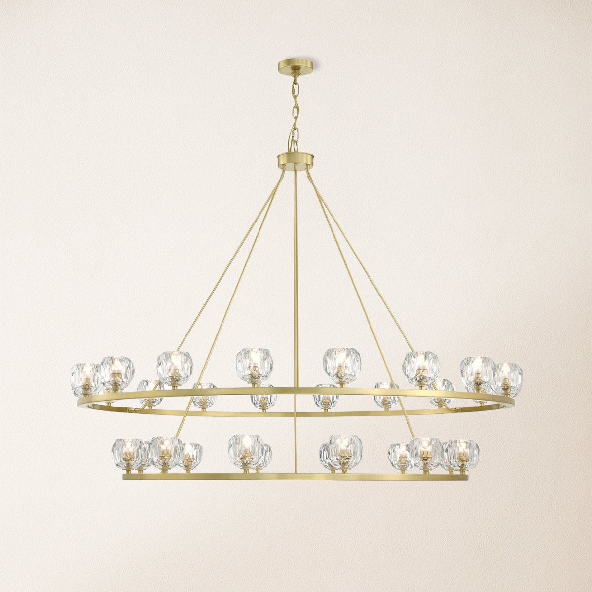 Aragon Tiered Crystal Round Chandelier 59"W