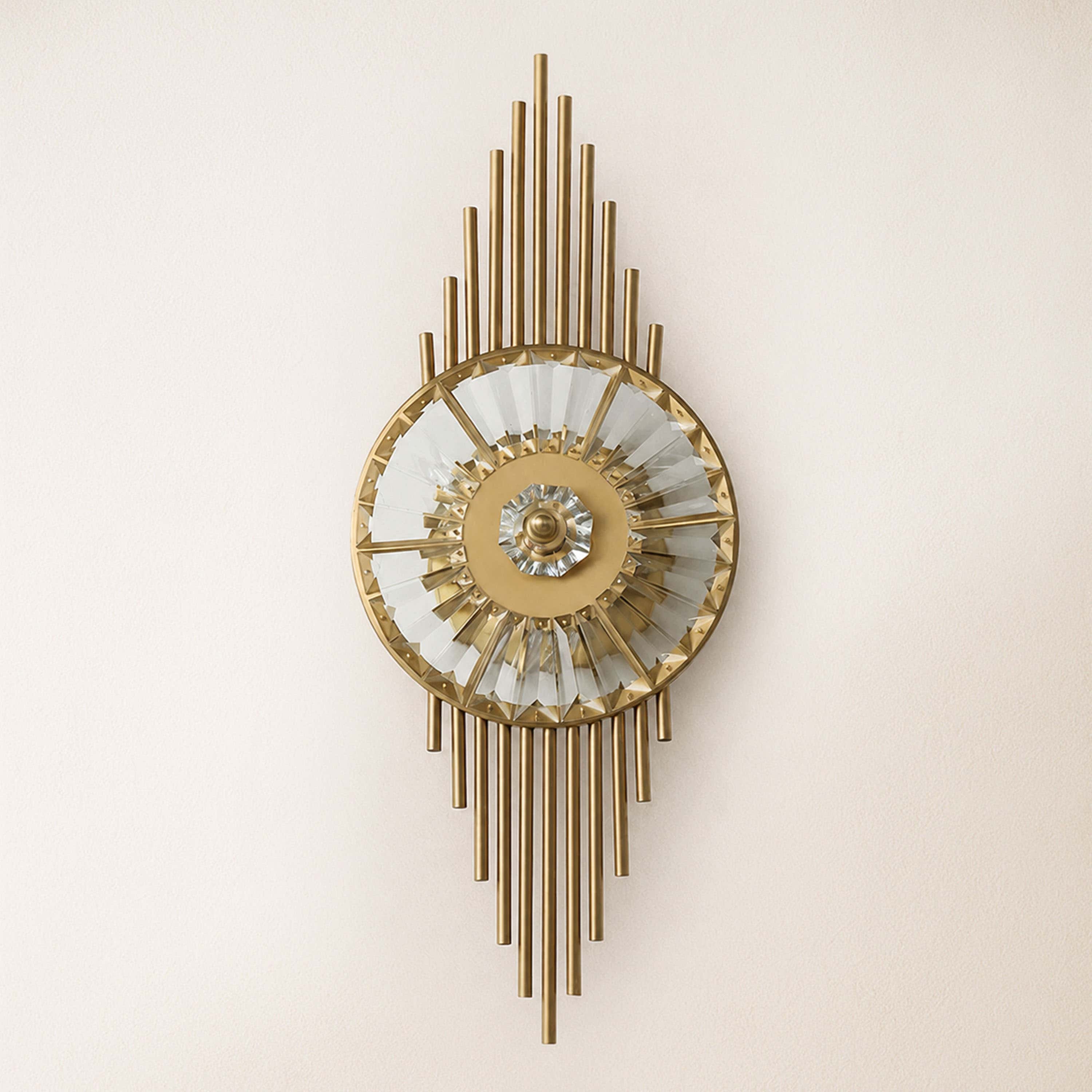 Axionna Crystal Gear Wall Sconce