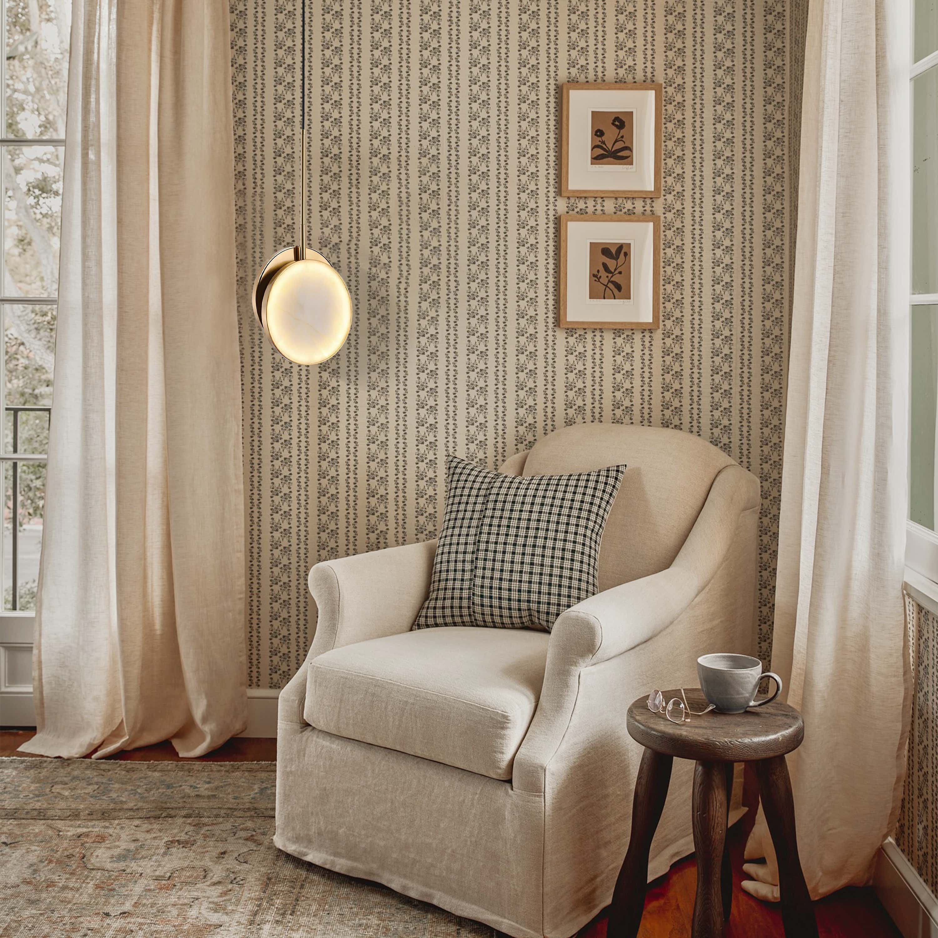 Mintreux Moonshade Alabaster-Anhänger, 20,3 cm Durchmesser