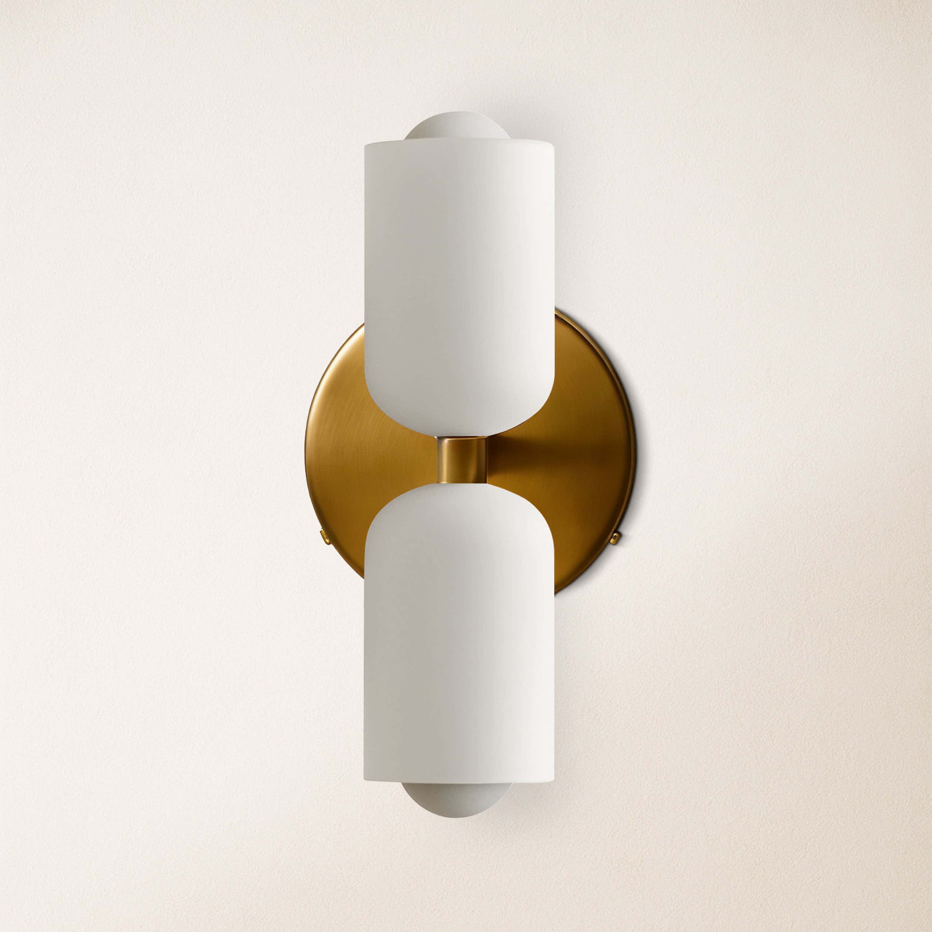 Caleb Glass Wall Sconce 9"H