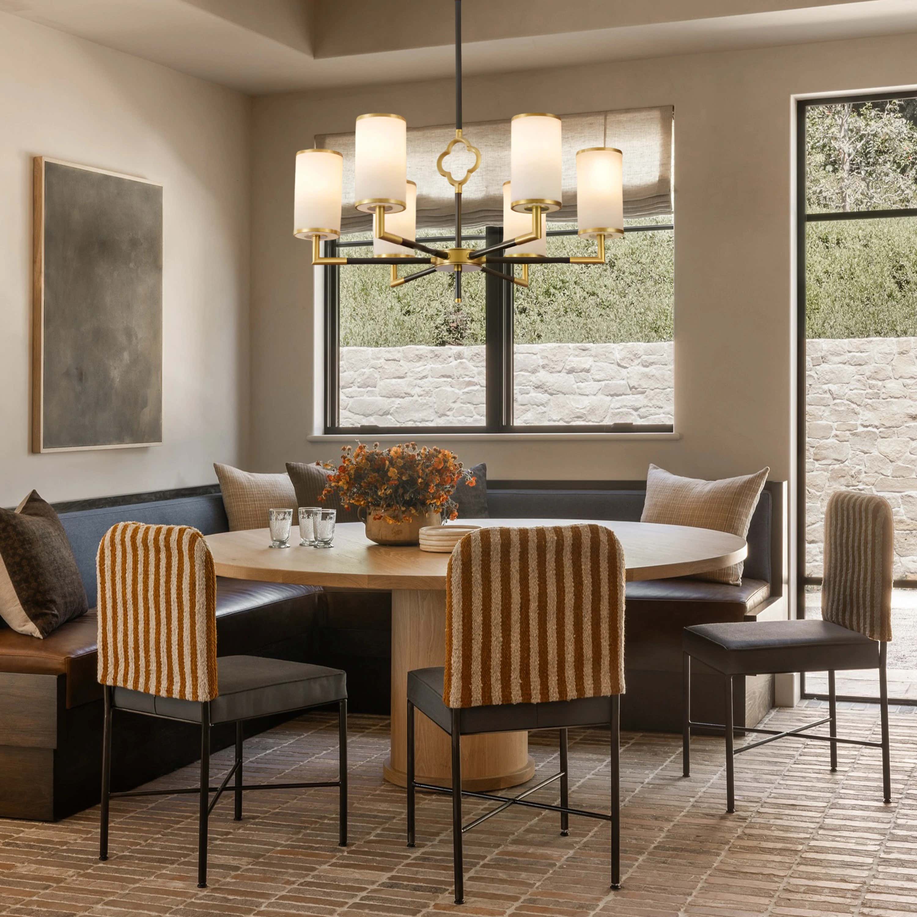 Moral Multi-layer Branda Alabaster Round chandelier 27"D#Finish_Gold