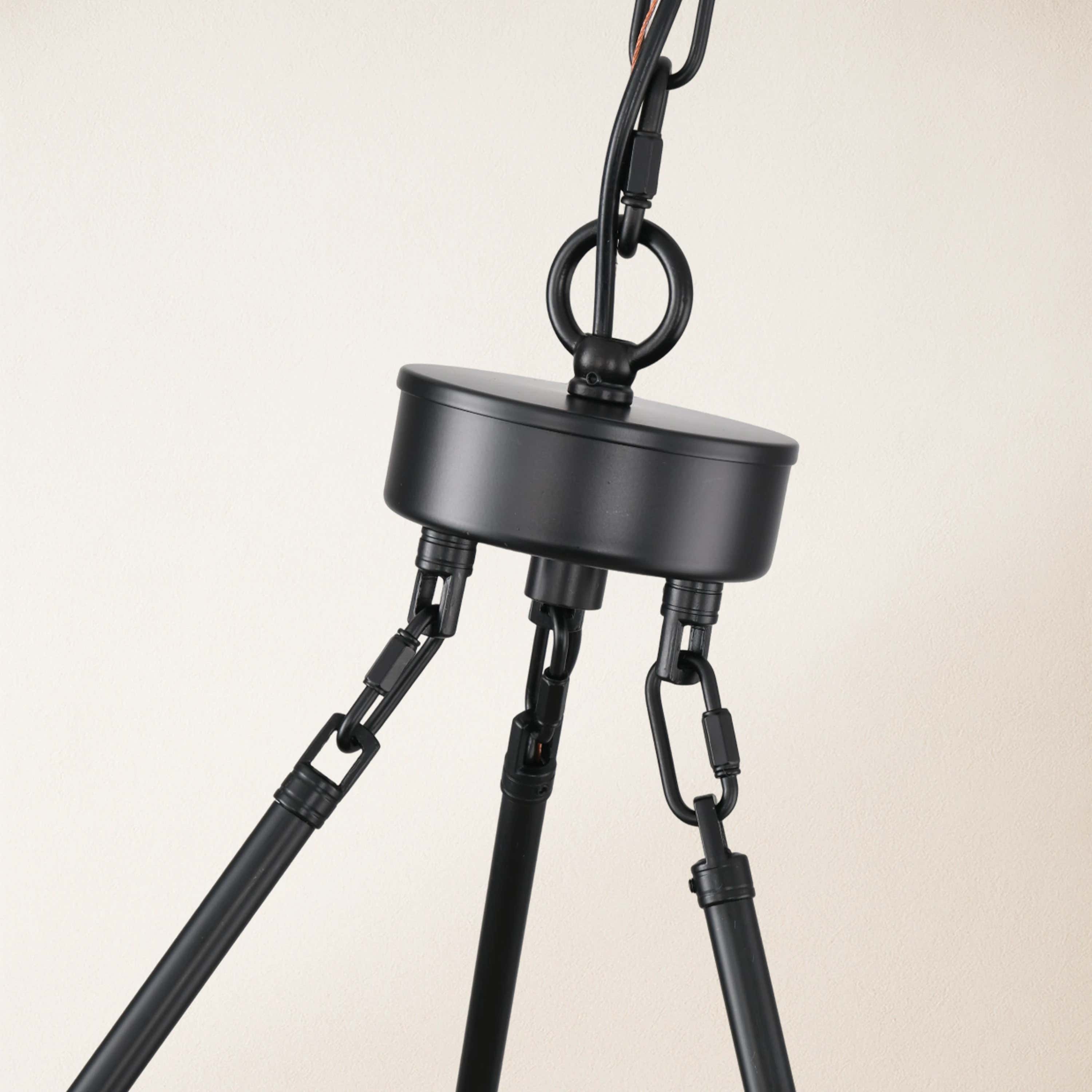 Vellum Round Chandelier 24"D#Finish_Black