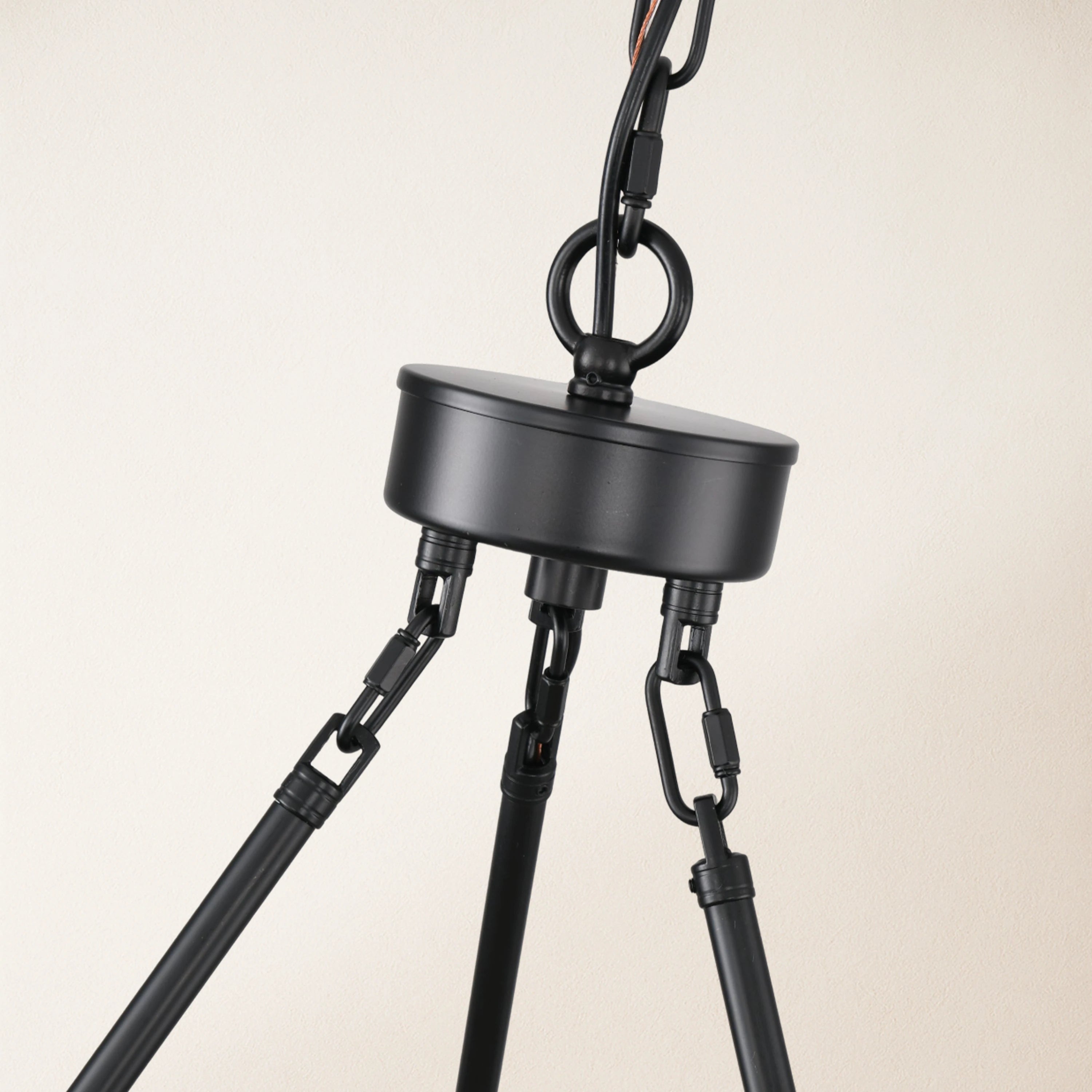 Vellum Round Chandelier 24"D#Finish_Black