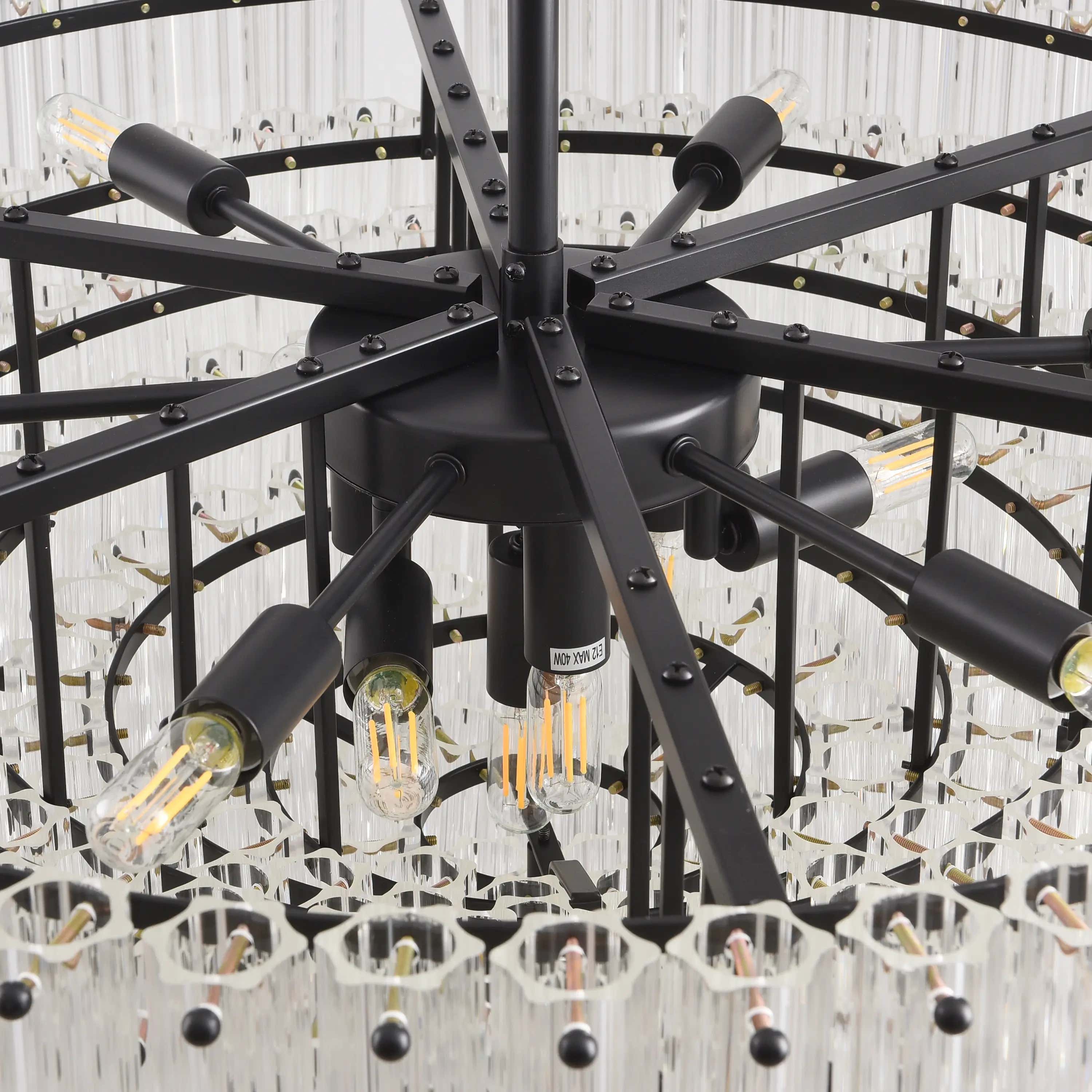 Ethereal Crystal Radiance Runder Kronleuchter 30"D