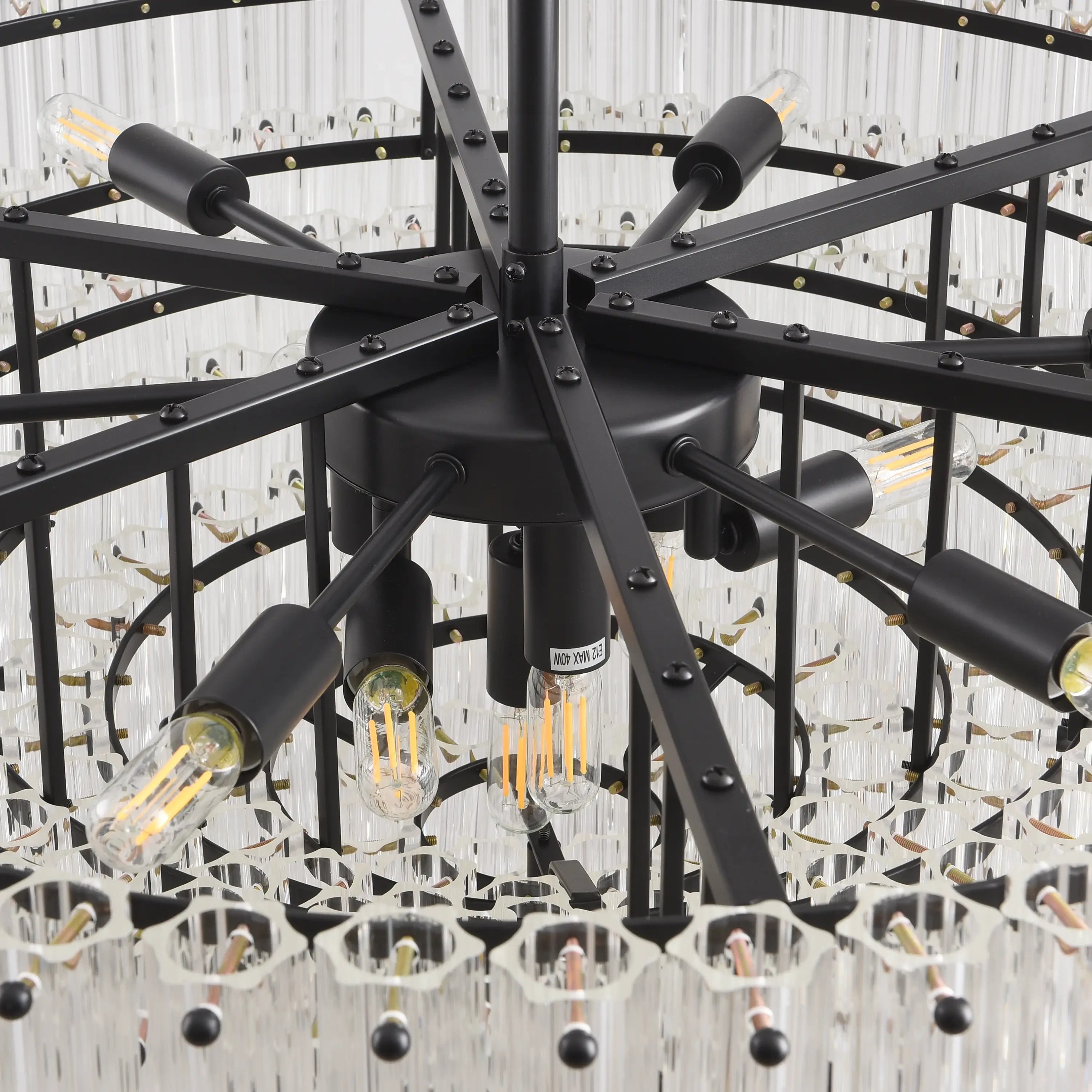 Ethereal Crystal Radiance Runder Kronleuchter 30"D