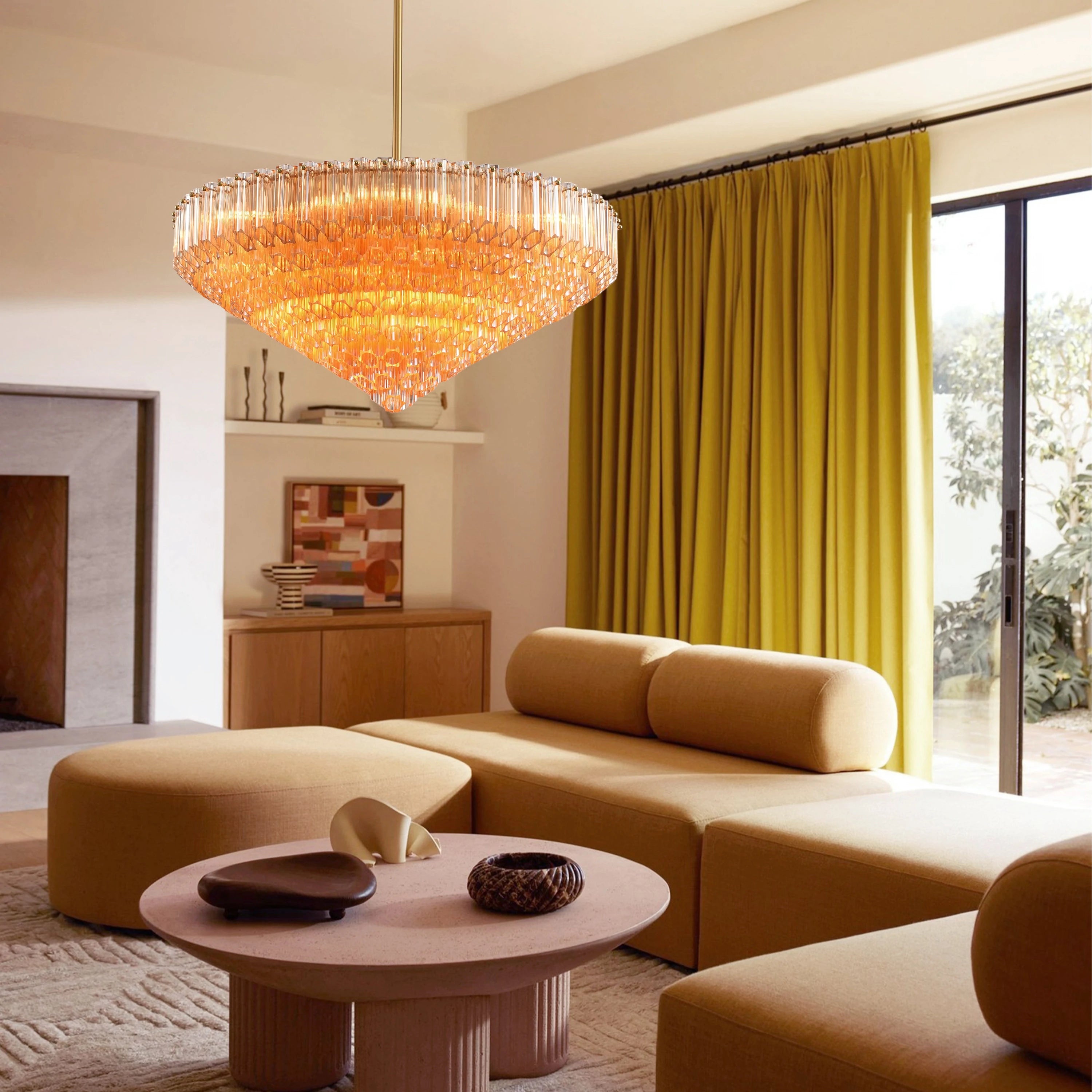 Ethereal Crystal Radiance Runder Kronleuchter 30"D